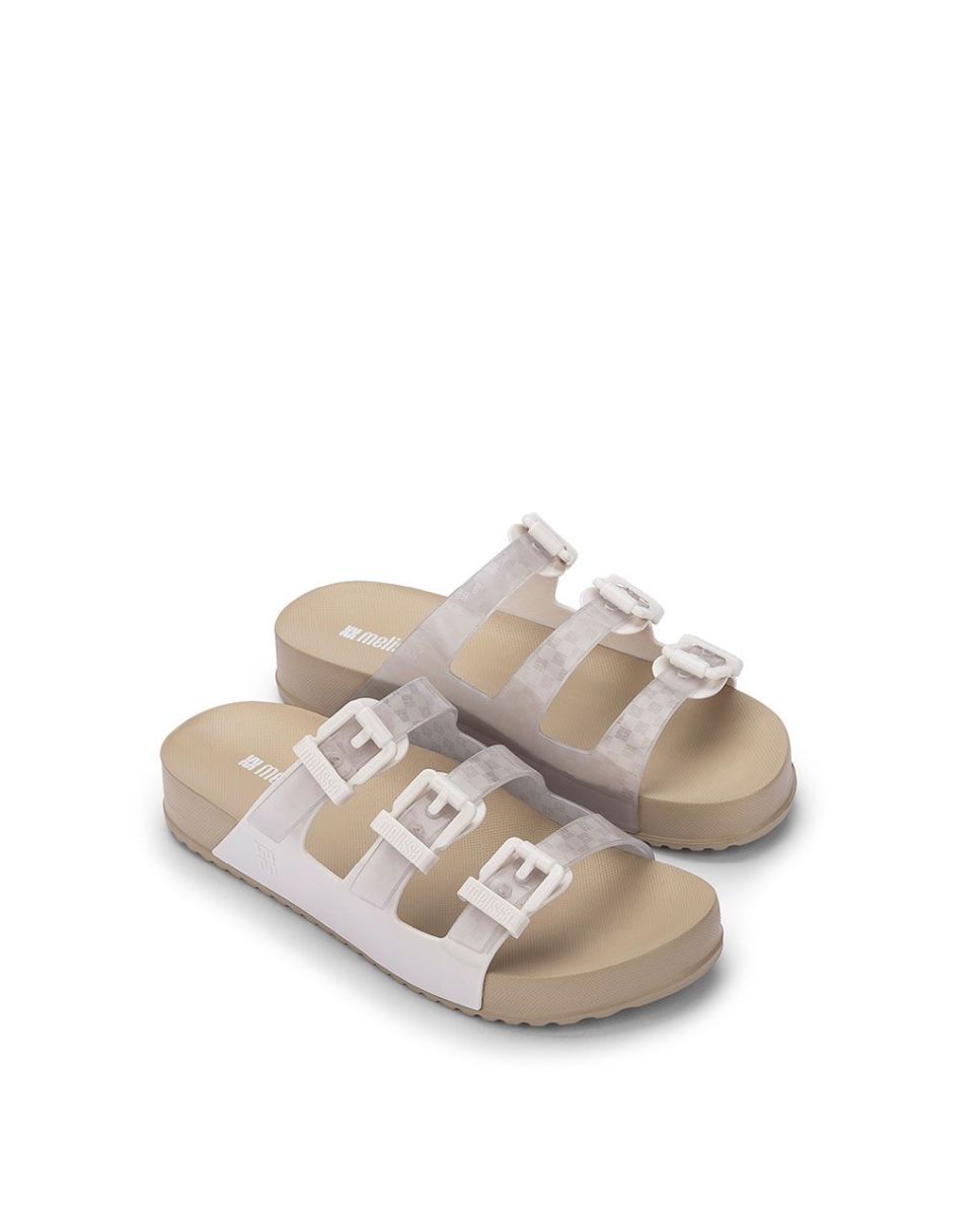 Chinelos Melissa Cozy Stripes Bege Bege-2