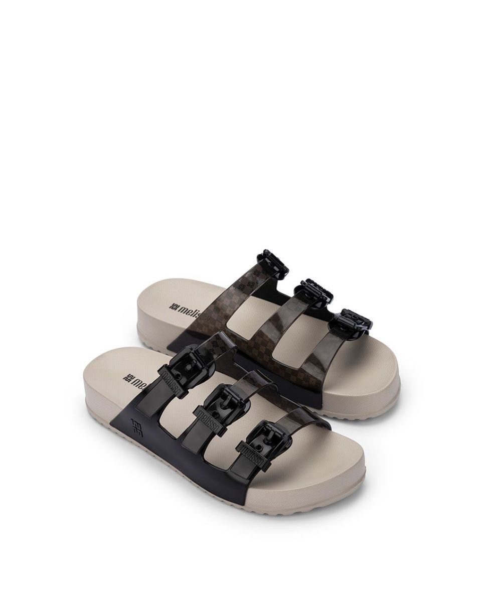 Chinelos Melissa Cozy Stripes Bege Bege-2