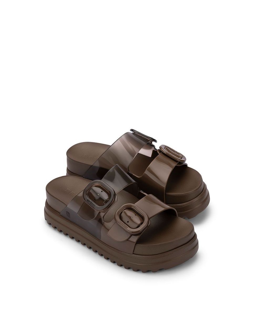 Sandálias Melissa Cozy Platform Castanho Castanho-2