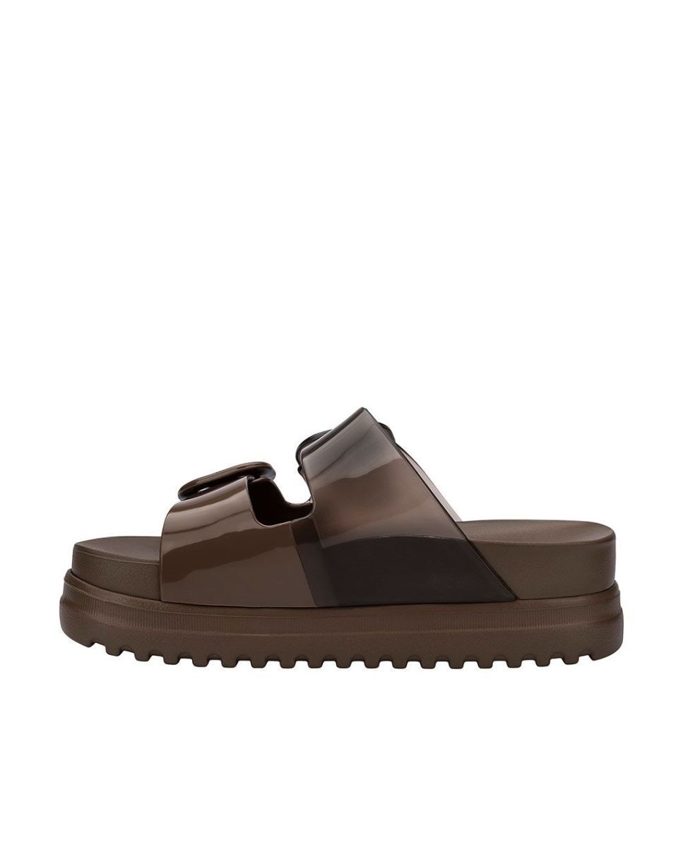 Sandálias Melissa Cozy Platform Castanho Castanho-3