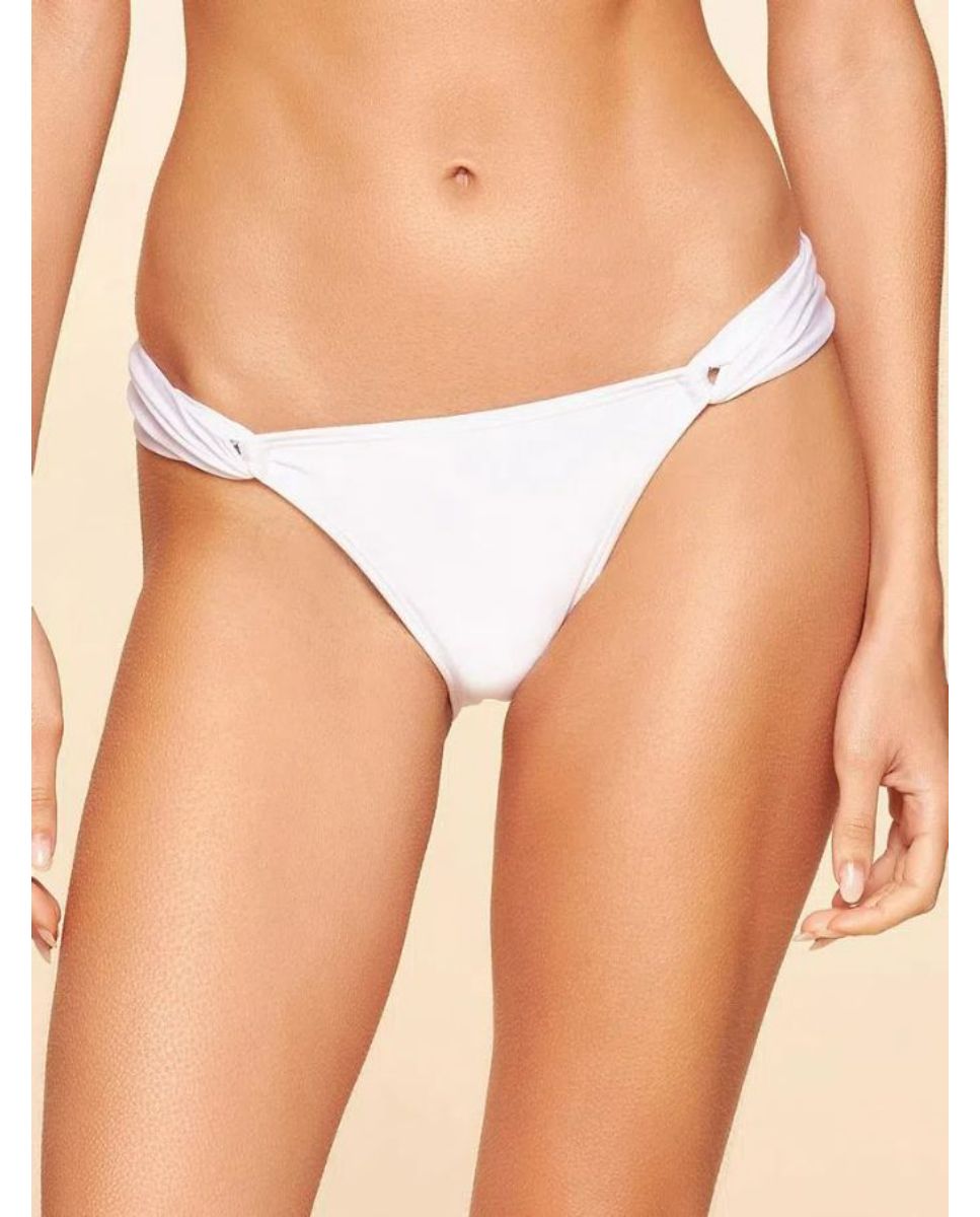 Tanga de Biquíni Lisos Coordenados Cia Maritima Branco Branco-1