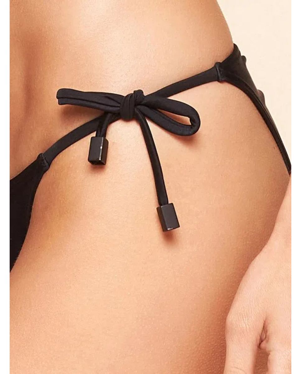 Tanga de Biquíni Lisos Coordenados Cia Maritima Preto Preto-3