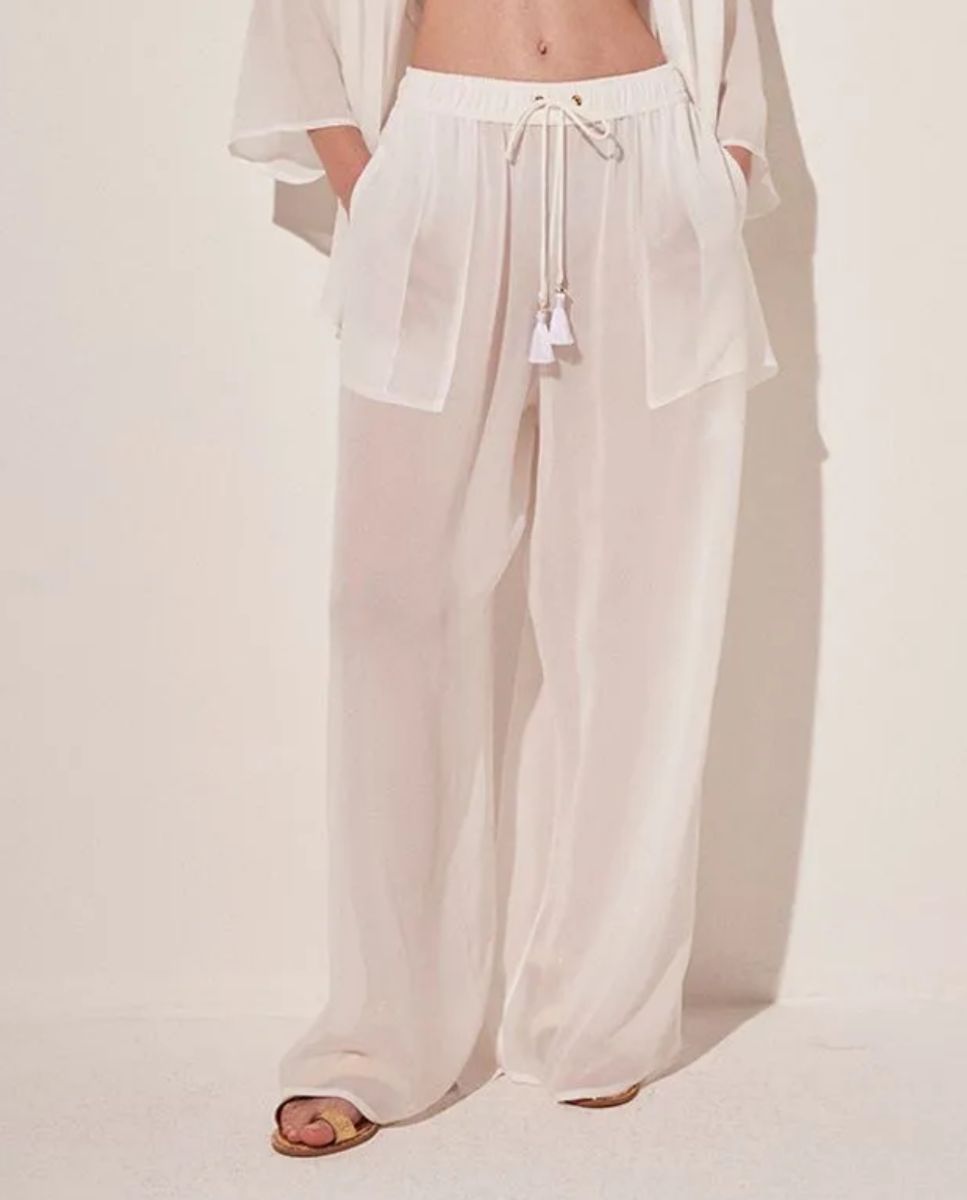 Imagem 0 de Calças de Praia com Cordão de Ajuste