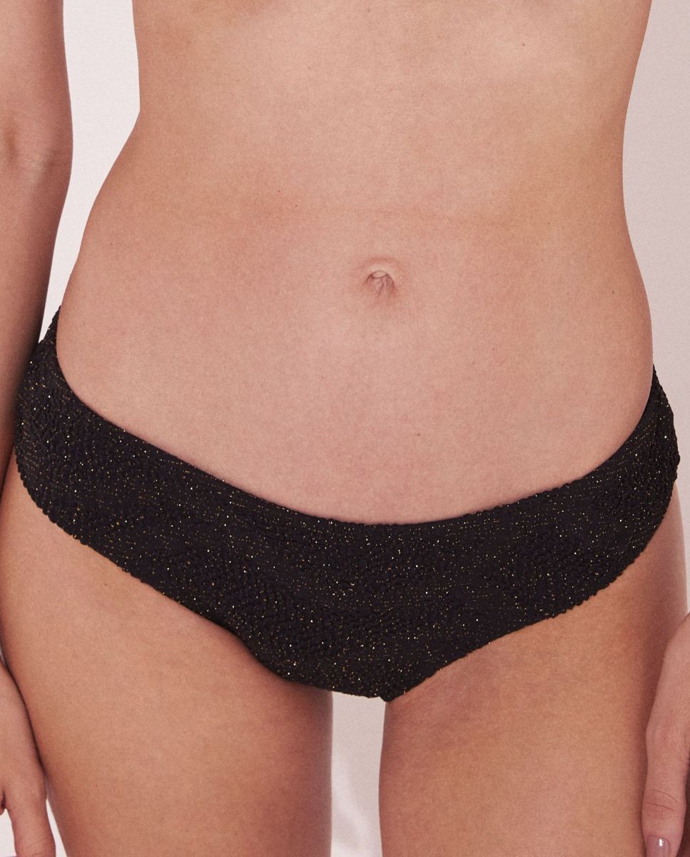 Cueca de Biquíni Brasileira Lisa Preto-1