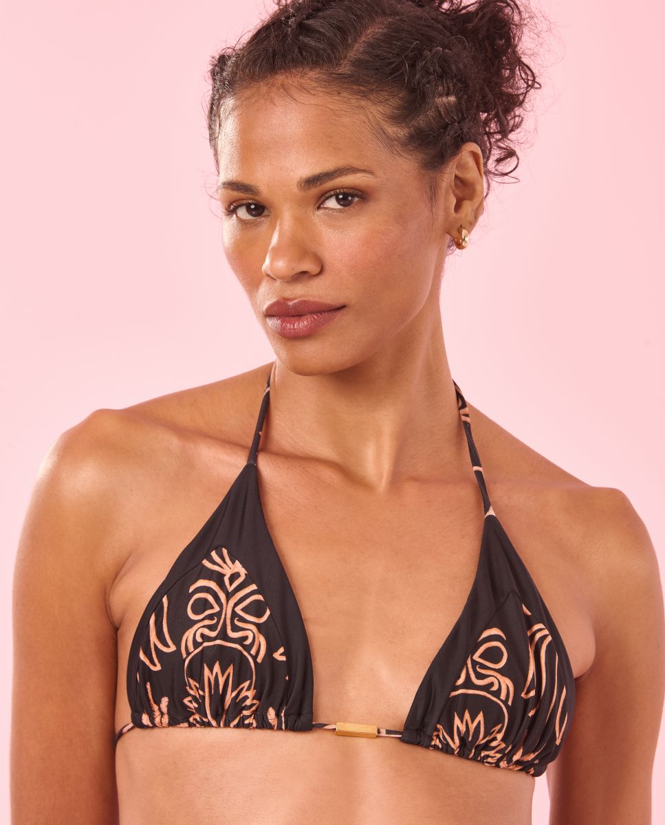 Imagem 0 de Top de Biquíni Triângulo Estampado com Forro