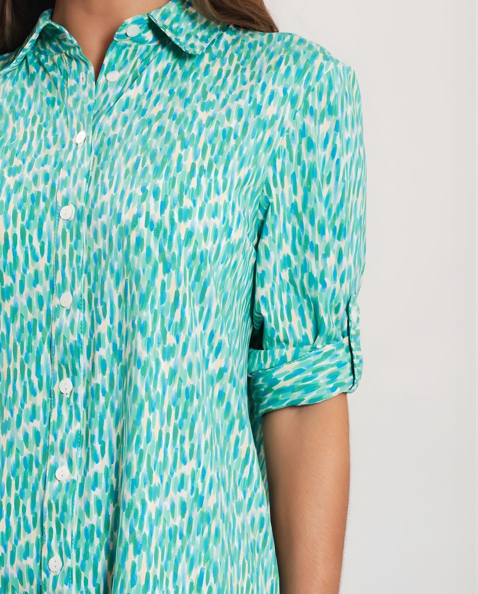 Vestido de Praia Azul-turquesa-3
