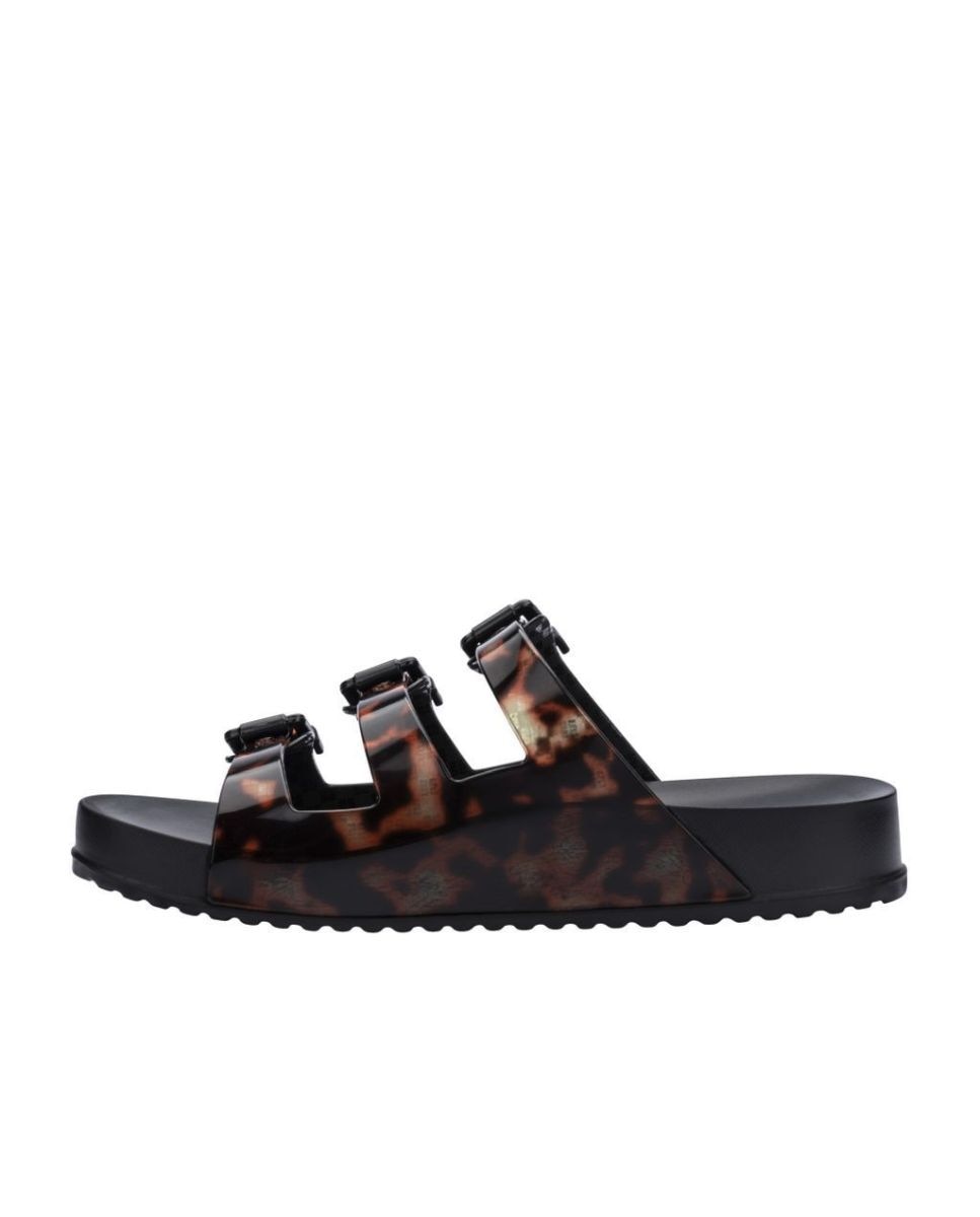 Chinelos Melissa Cozy Stripes Preto Preto-3