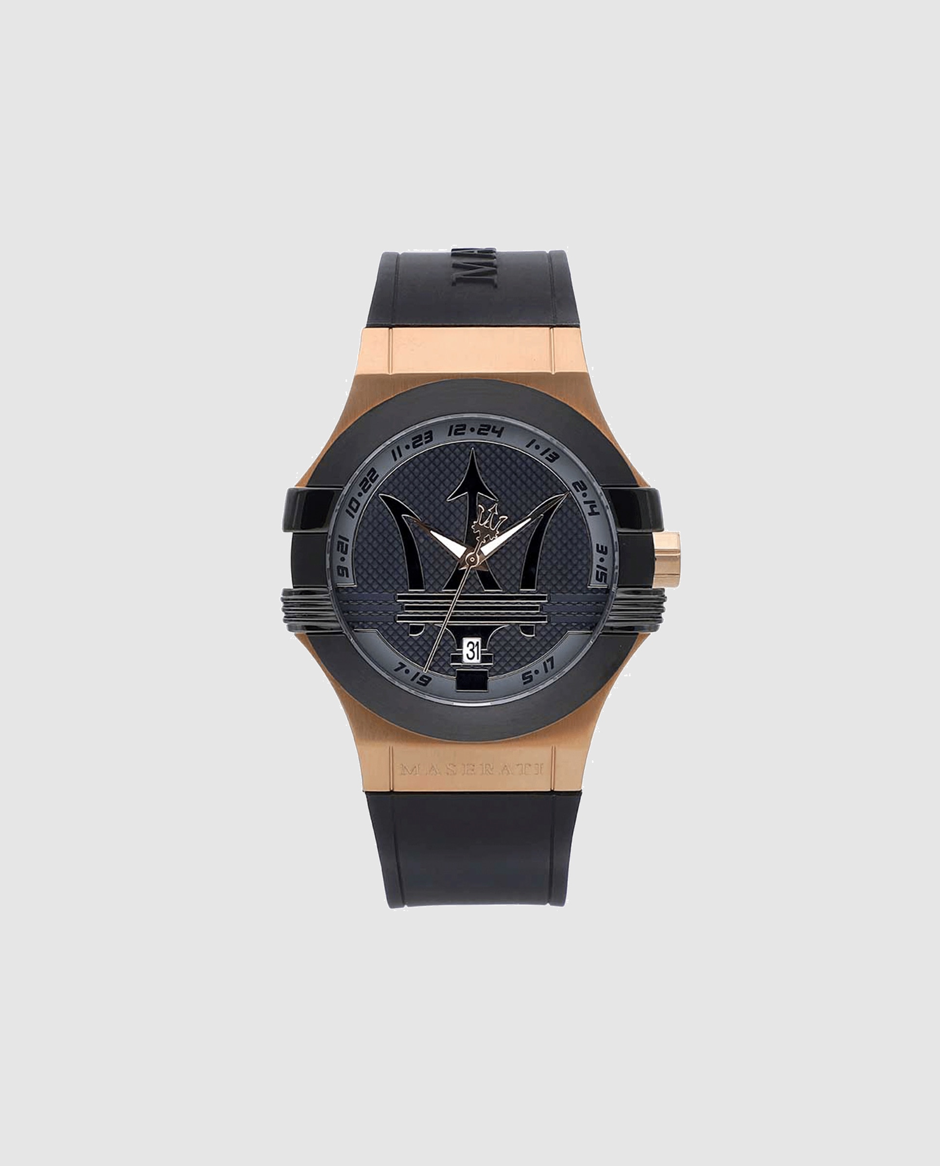 Relógio Potenza R8851108002 de Pele e Correia em Preto Preto-1