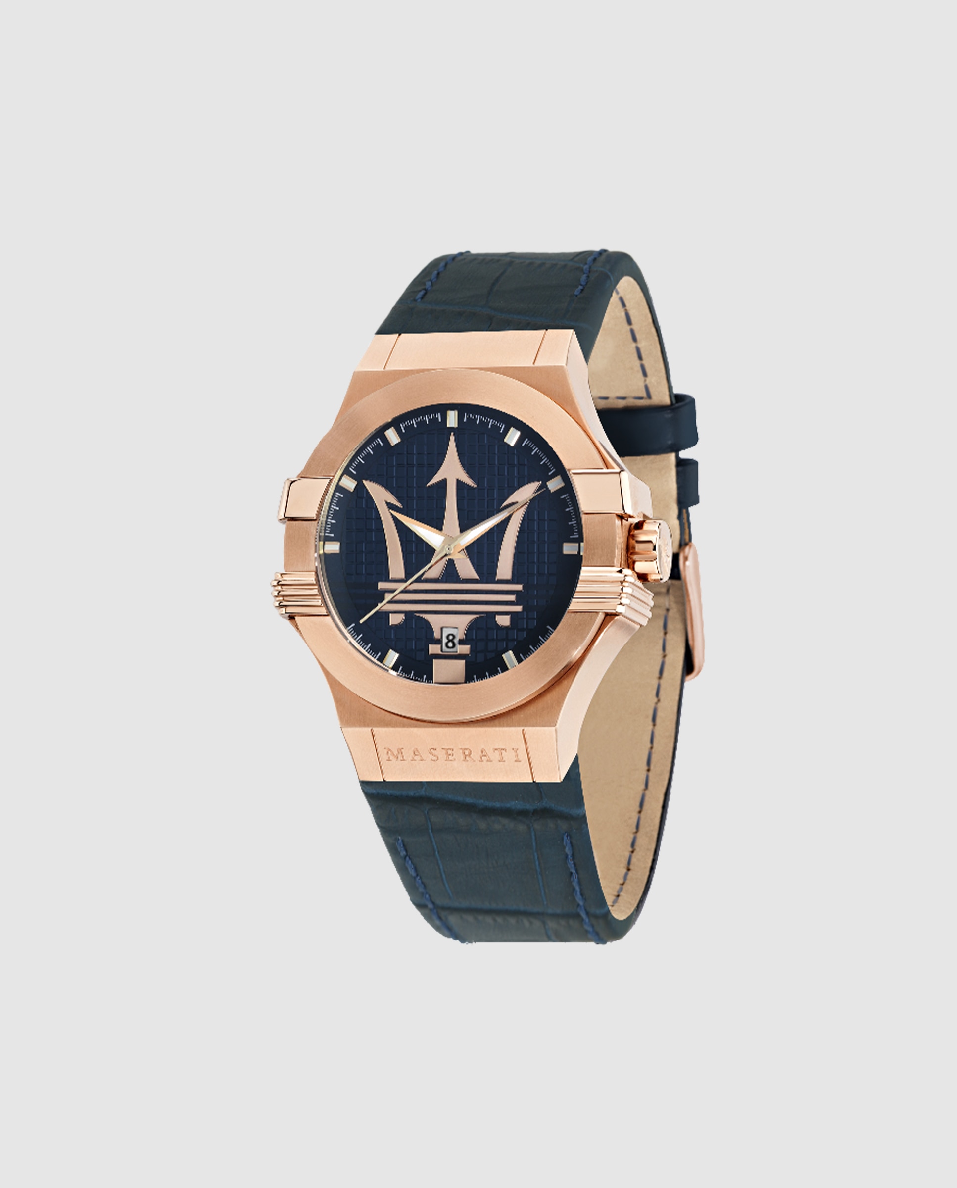 Relógio Potenza R8851108027 de Pele e Correia em Azul Azul-1
