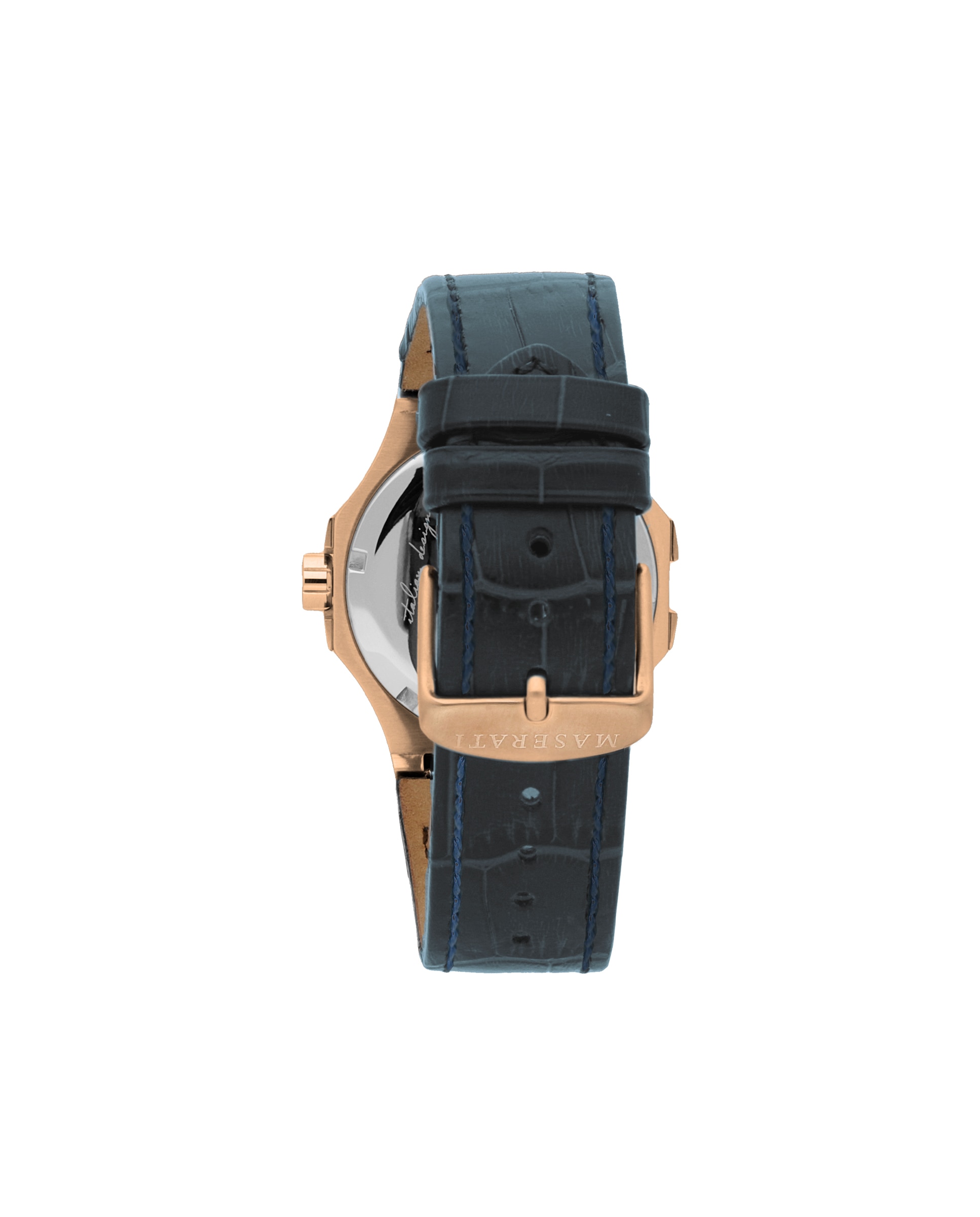 Relógio Potenza R8851108027 de Pele e Correia em Azul Azul-2