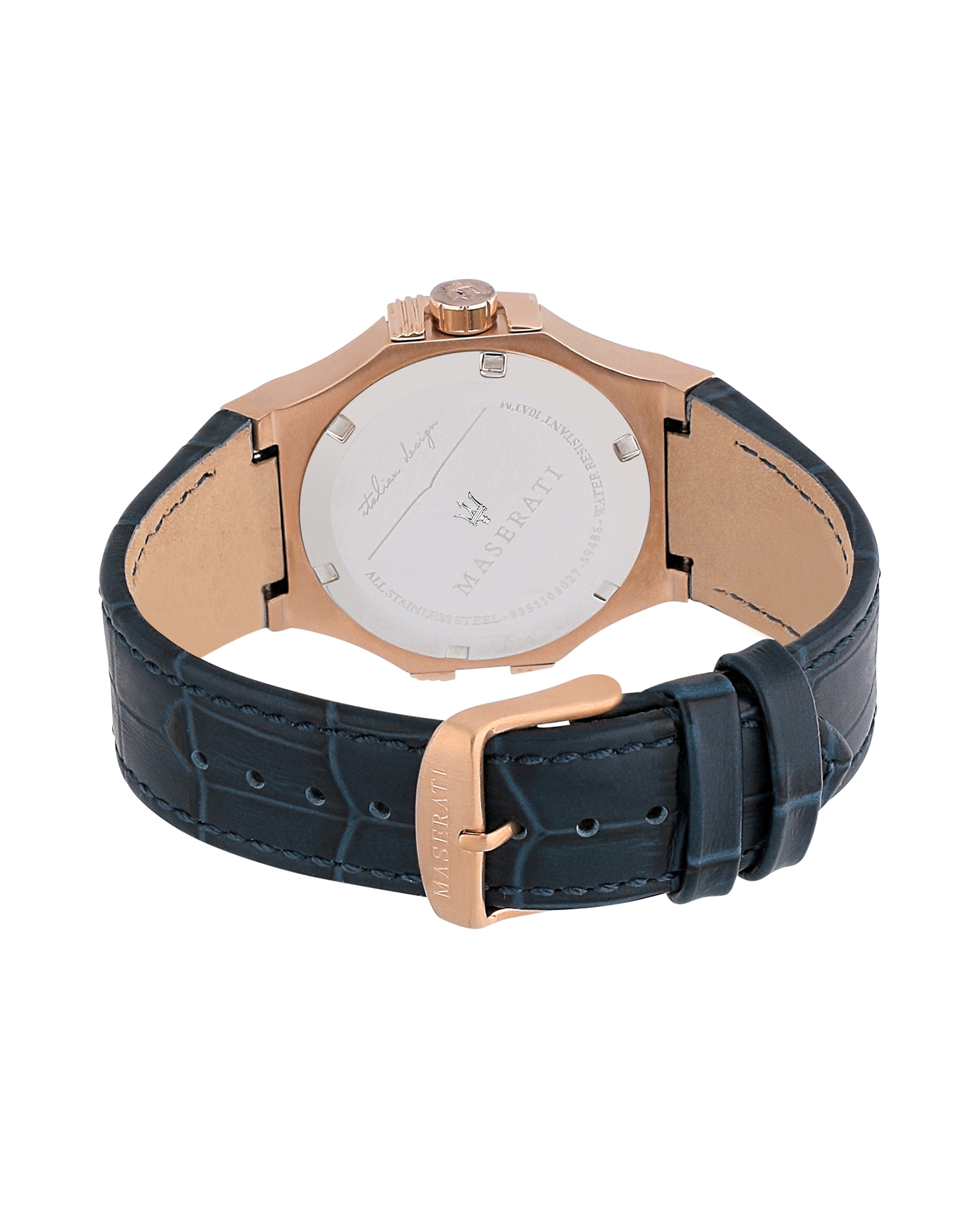 Relógio Potenza R8851108027 de Pele e Correia em Azul Azul-3
