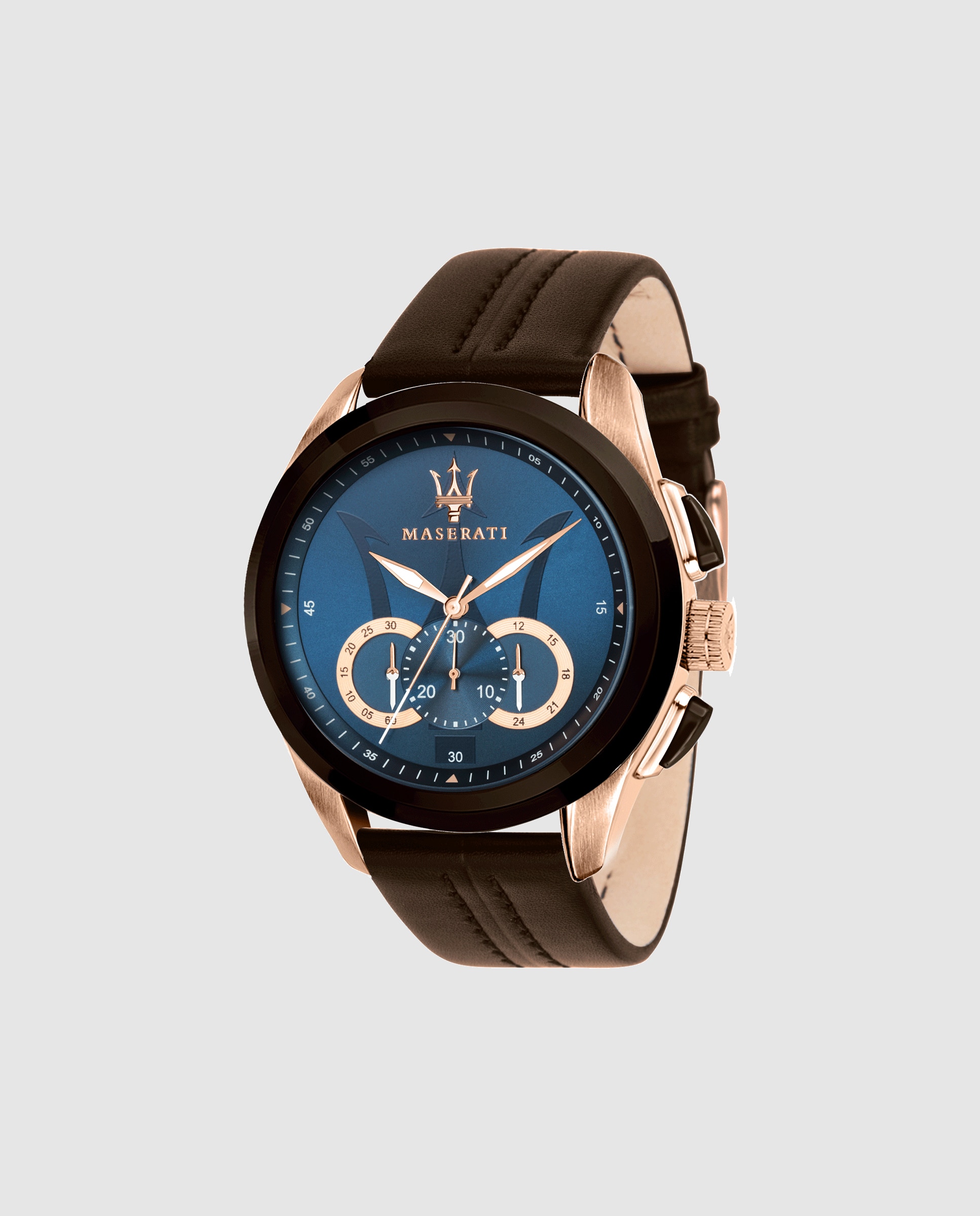 Relógio Traguardo R8871612024 de Pele e Bracelete em Castanho Castanho-1