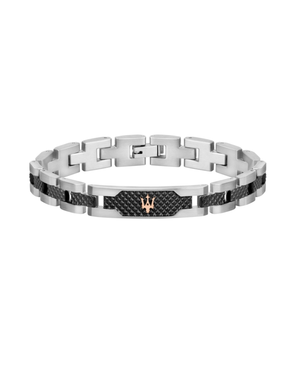 Pulseira Varis de Aço Prateada Preto / Prata-1