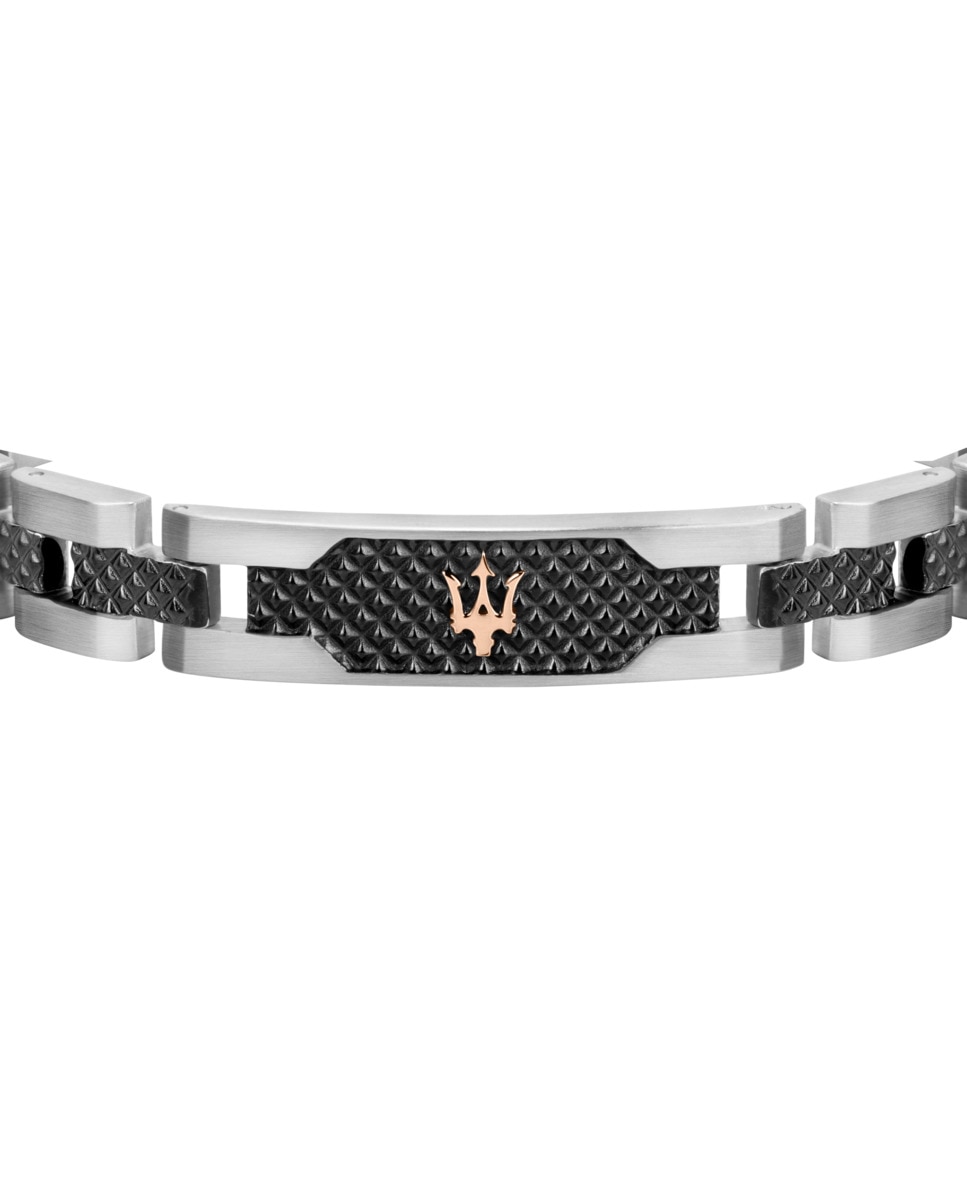 Pulseira Varis de Aço Prateada Preto / Prata-2