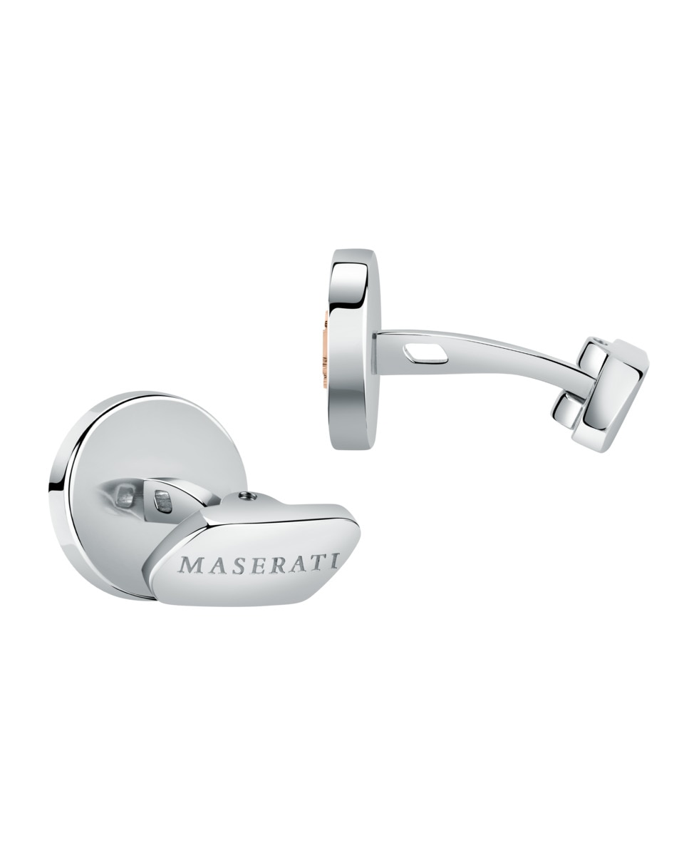 Botões de Punho Cufflinks de Aço Prateada Prata-3