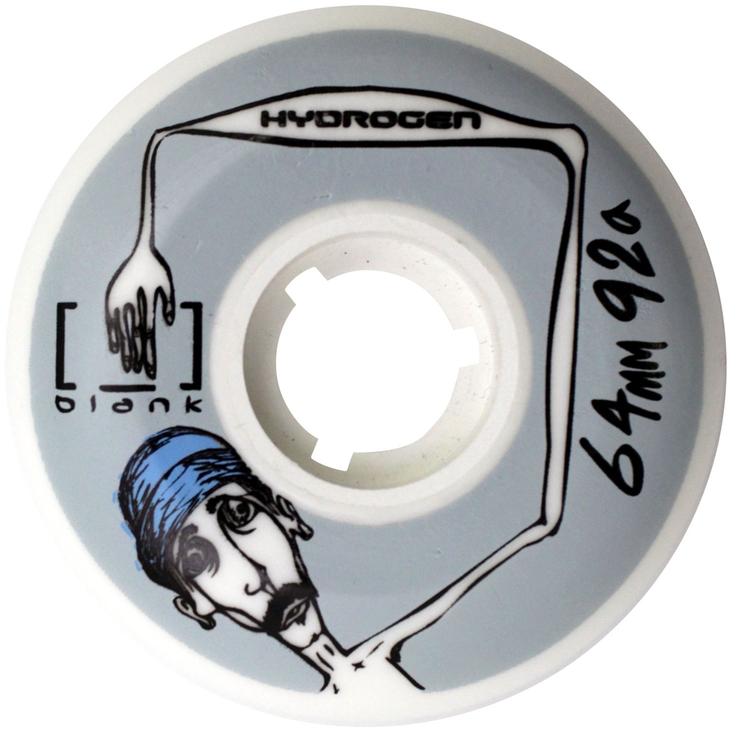 Rodas para Patins Hydrogen Blank 64/92a 4 Unidades Rollerblade Branco-1