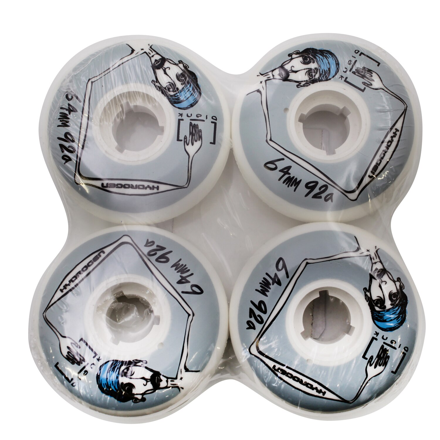 Rodas para Patins Hydrogen Blank 64/92a 4 Unidades Rollerblade Branco-2