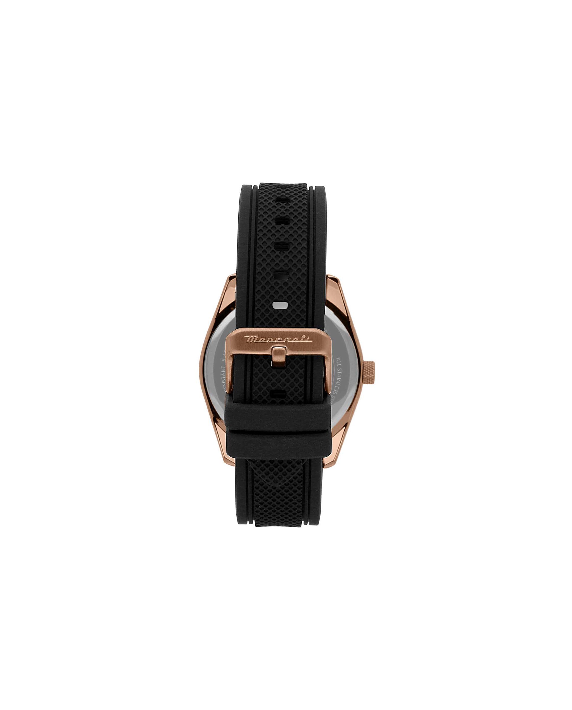 Relógio Maseratti R8851151002 de Pele e Correia em Preto Preto-3