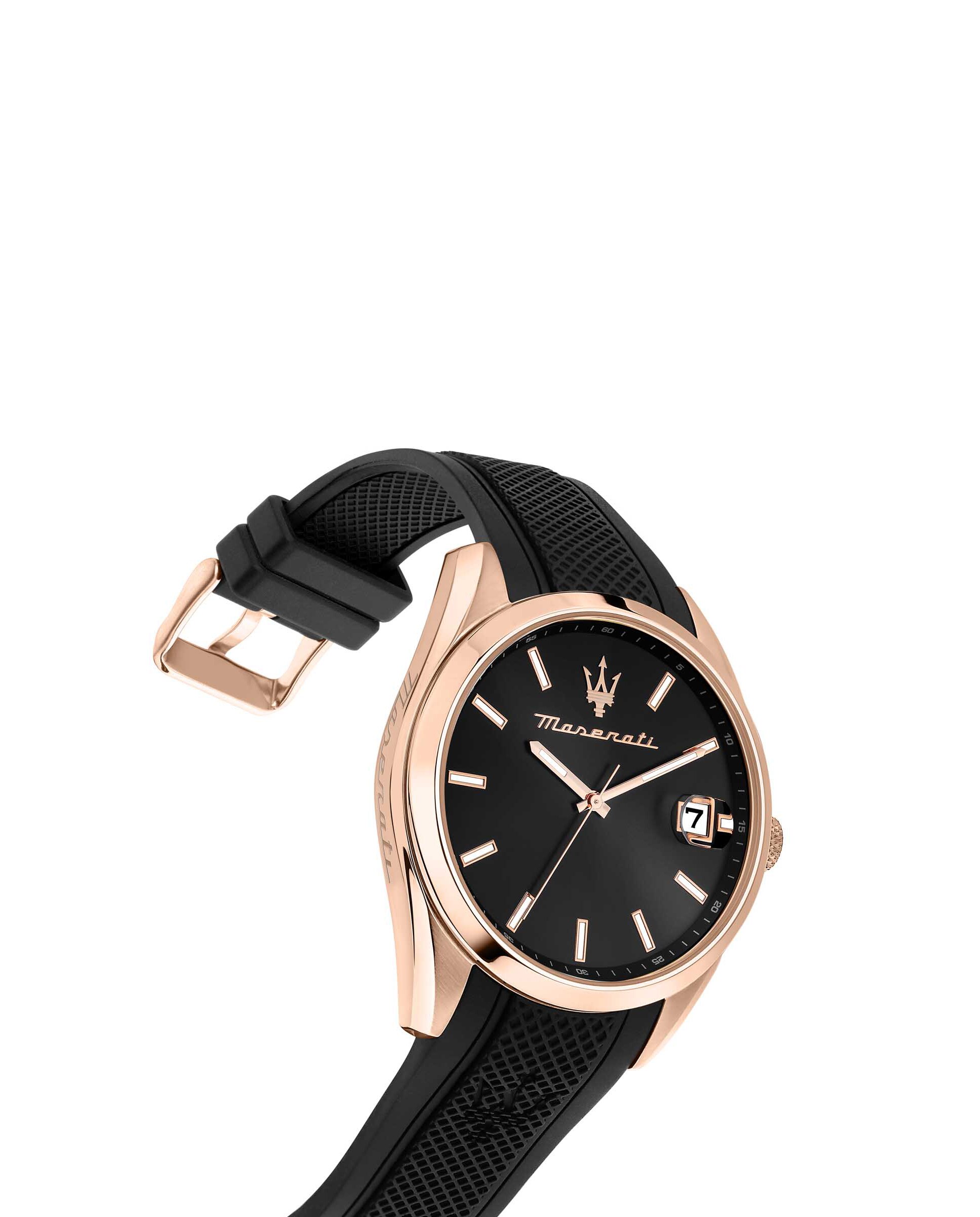 Relógio Maseratti R8851151002 de Pele e Correia em Preto Preto-5