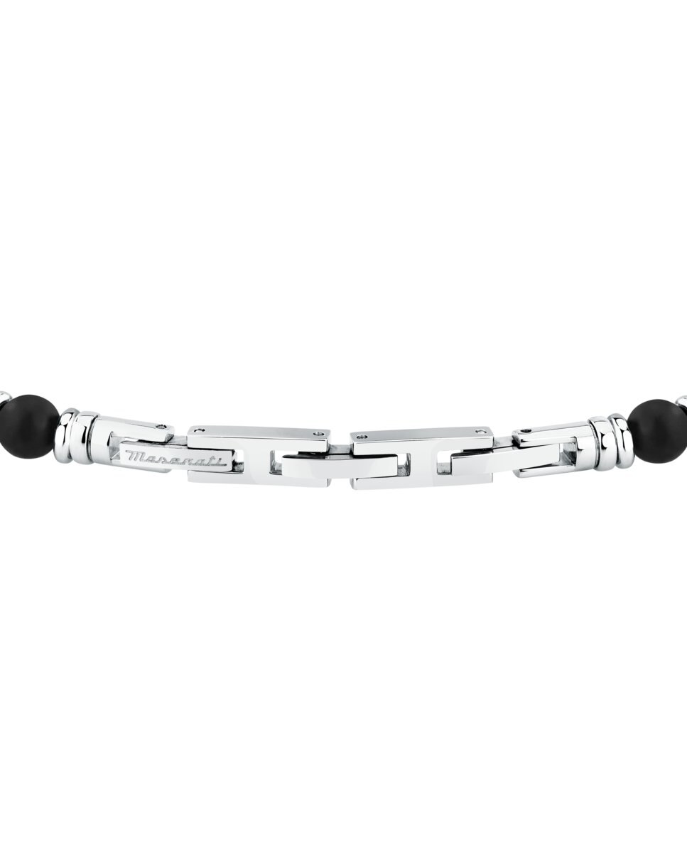 Anel Maserati de Aço Prateado Preto / Prata-3