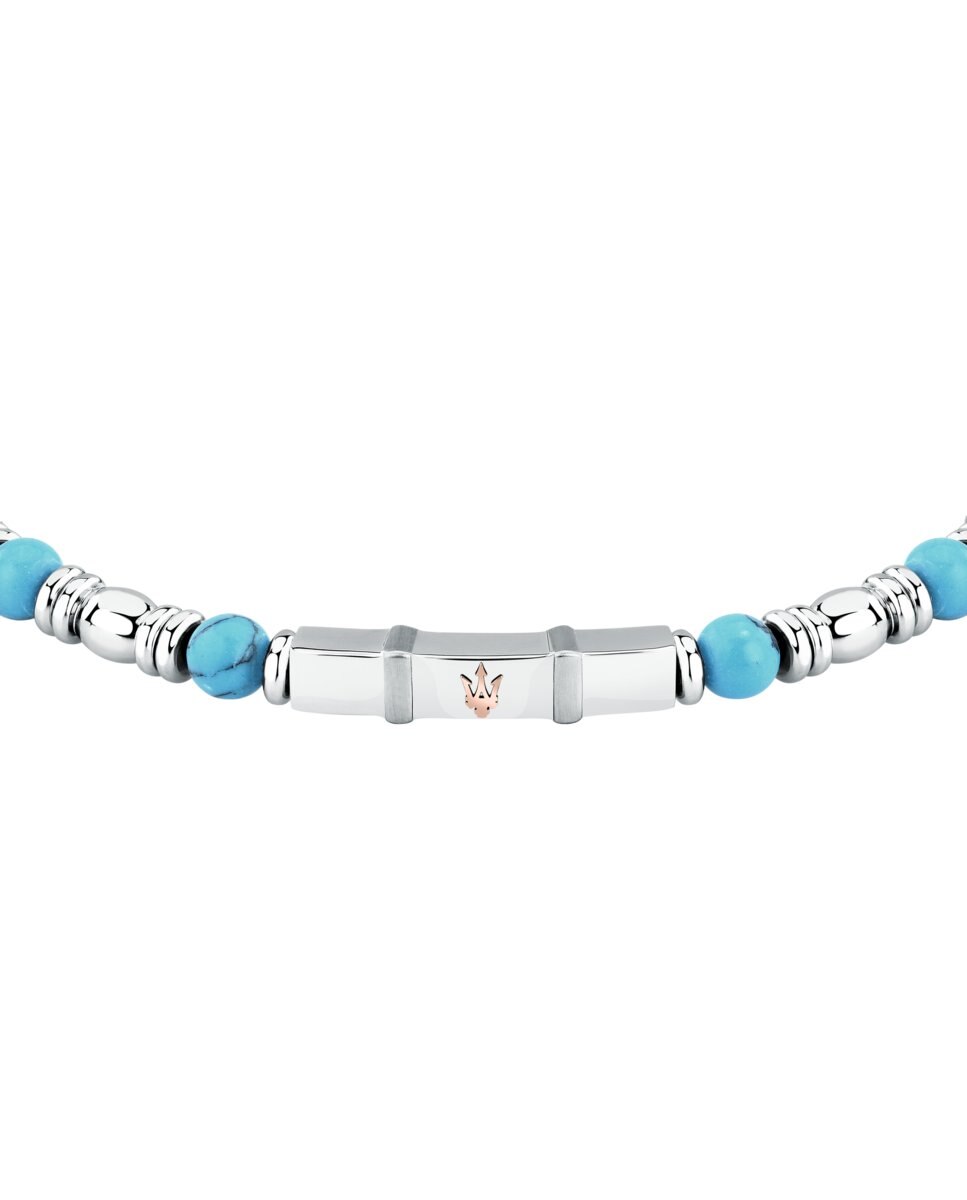 Pulseira Maserati de Aço em Azul Azul / Branco-2