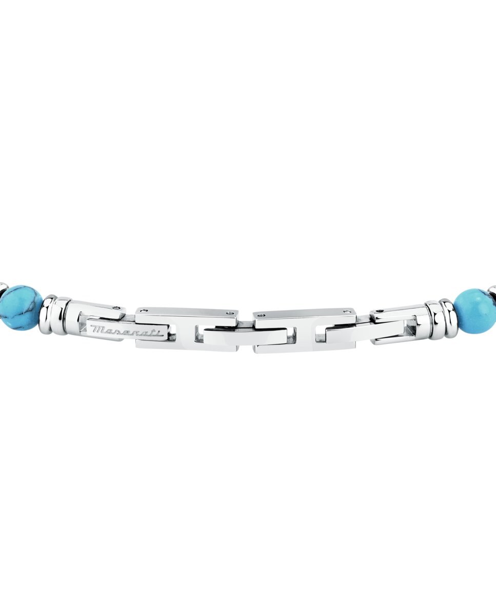 Pulseira Maserati de Aço em Azul Azul / Branco-3