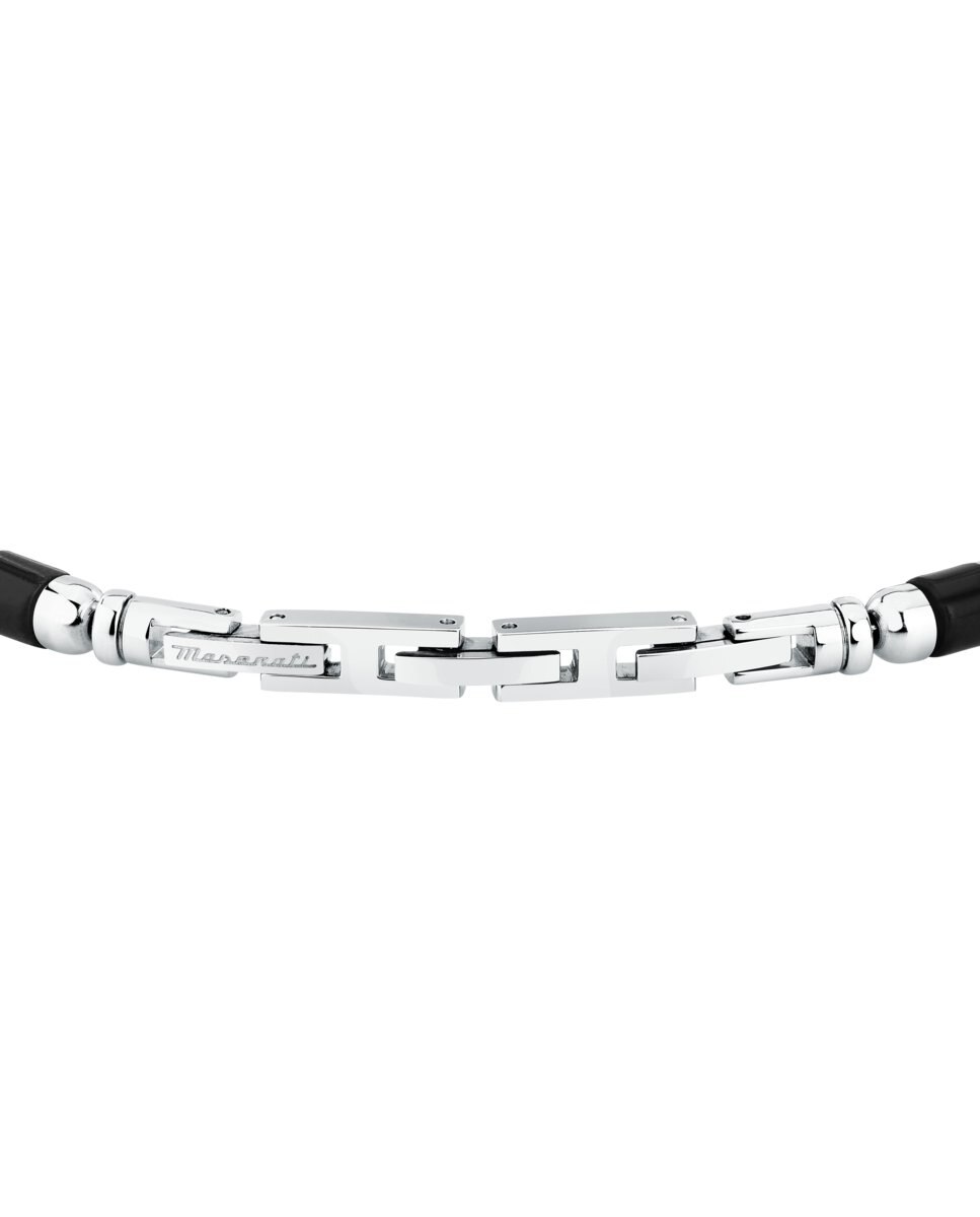 Anel Maserati de Aço Prateado Preto / Prata-3