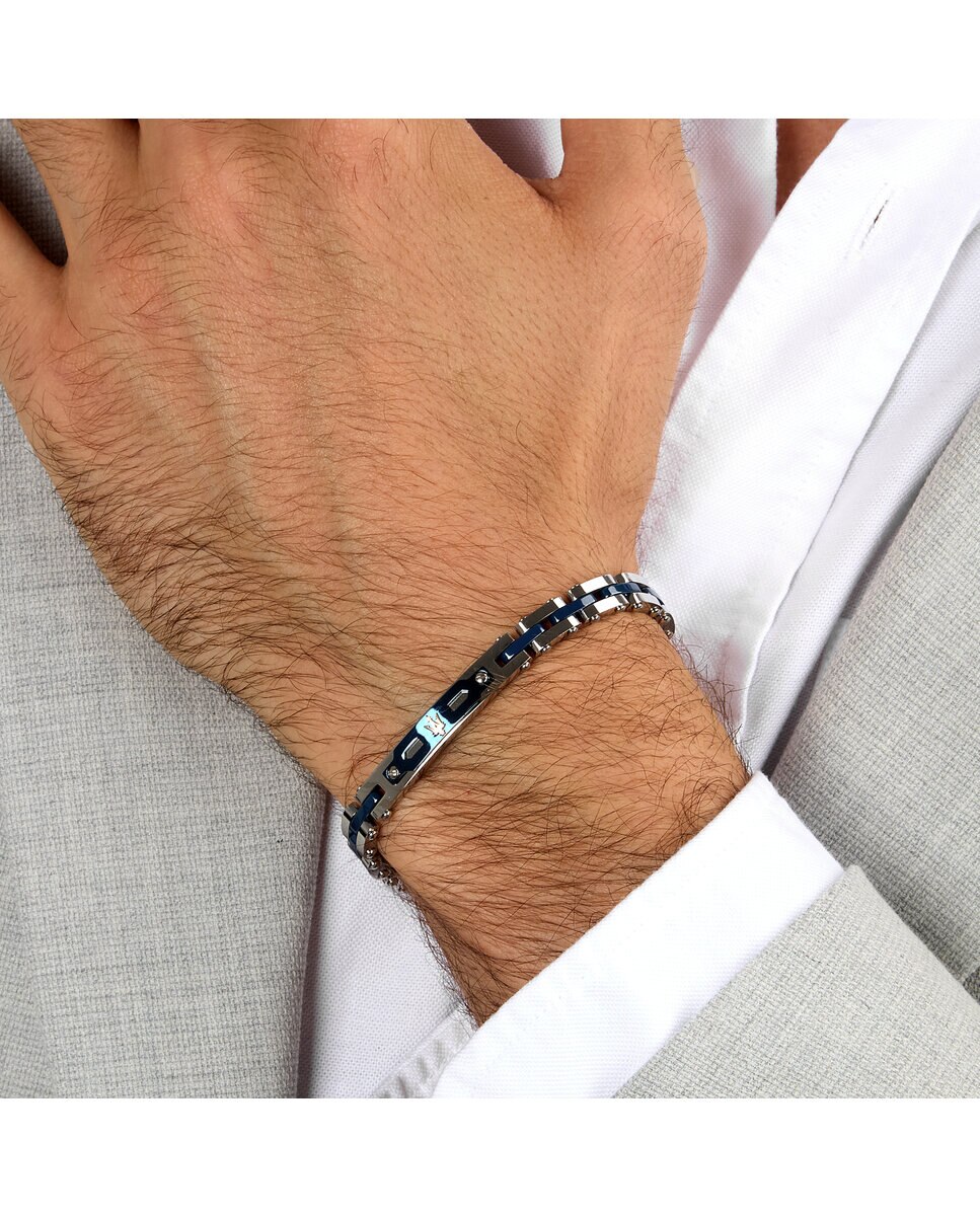Pulseira Maserati de Aço Prateada Prata-5
