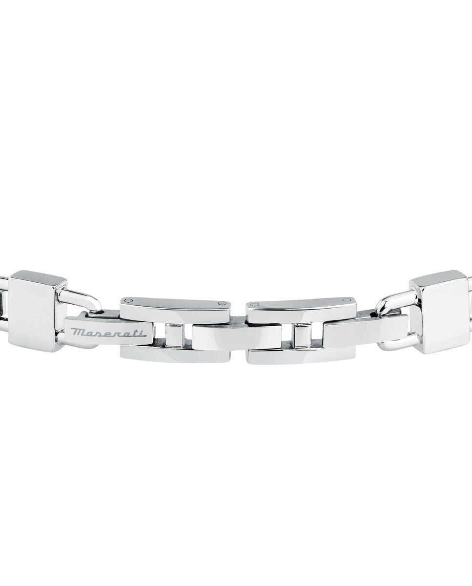 Pulseira Maserati de Aço Prateada Preto / Prata-3