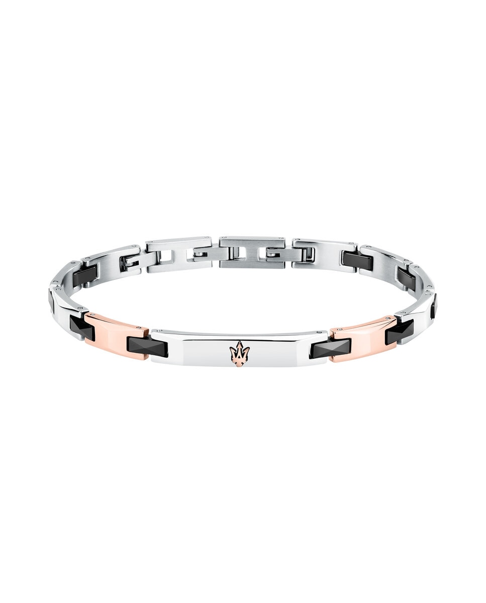 Pulseira Maserati de Aço Prateada Prata / Rosa-1