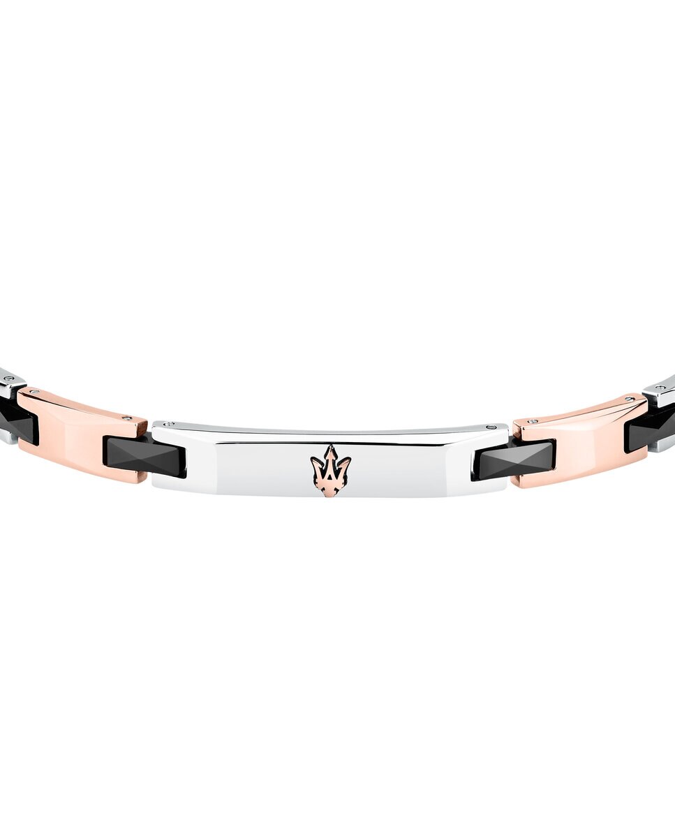 Pulseira Maserati de Aço Prateada Prata / Rosa-2
