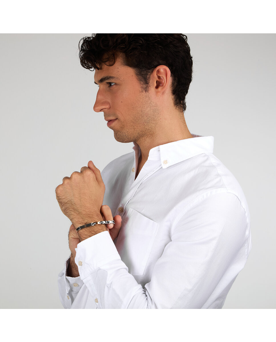 Pulseira Maserati de Aço Prateada Prata / Rosa-4