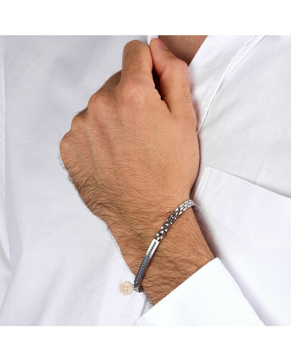 Pulseira Maserati de Aço Prateada Prata-5
