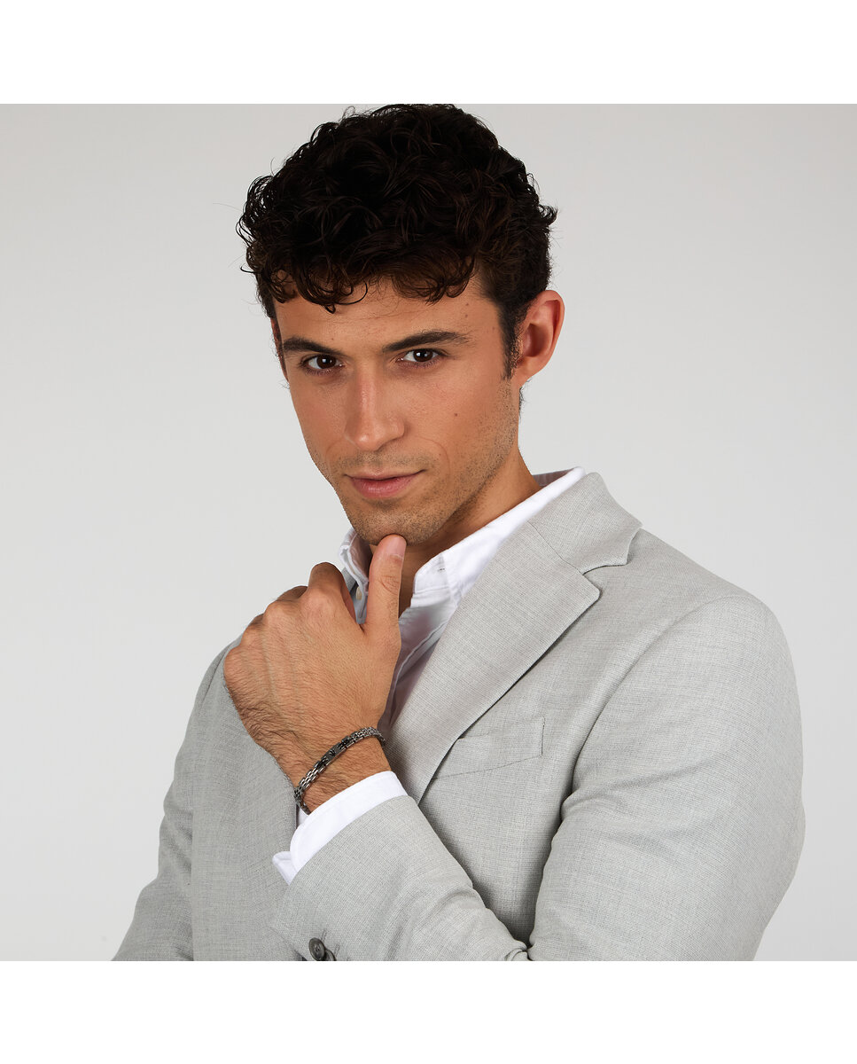 Pulseira Maserati de Aço Prateada Prata-4