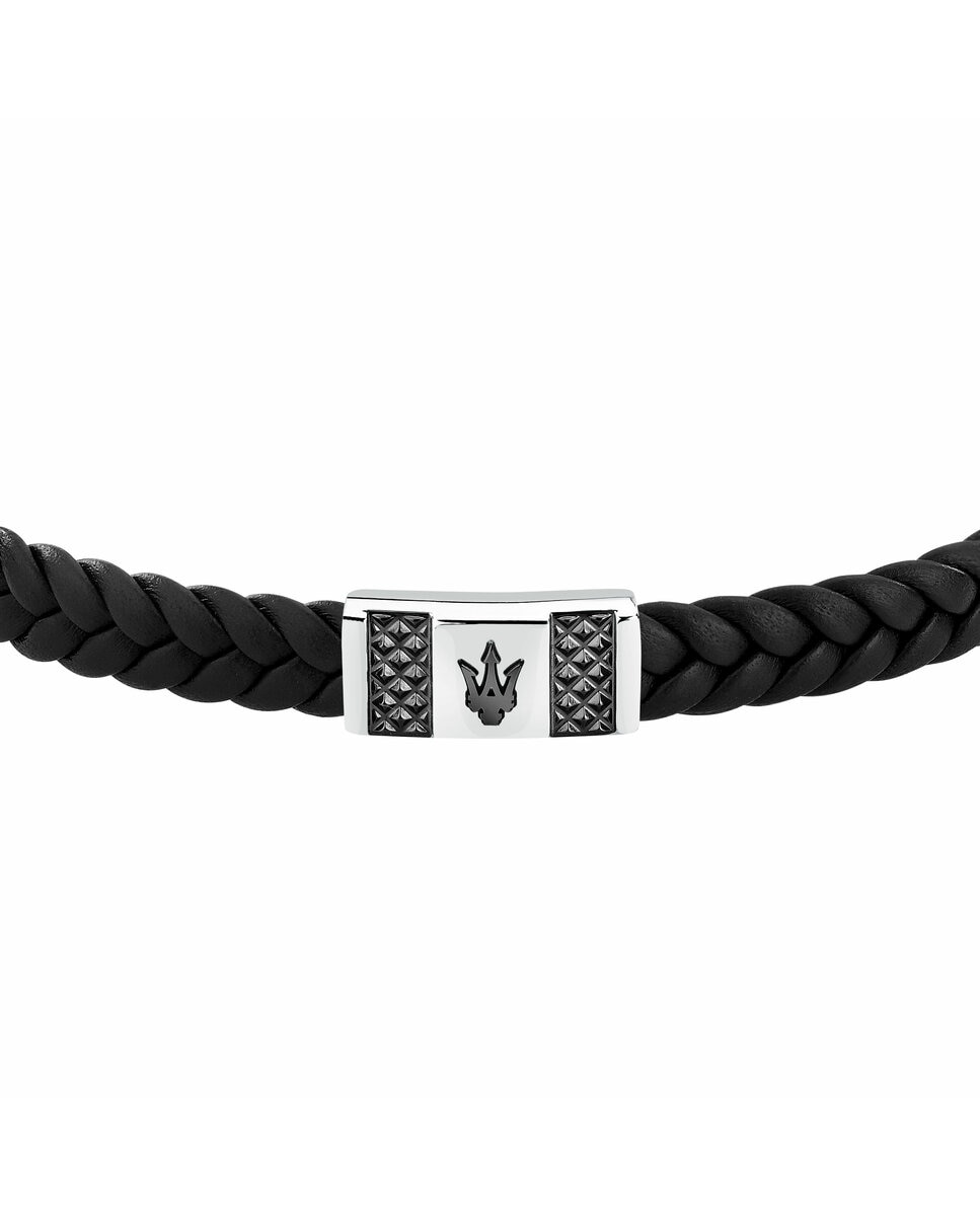Pulseira Maserati de Aço Prateada Preto / Prata-2