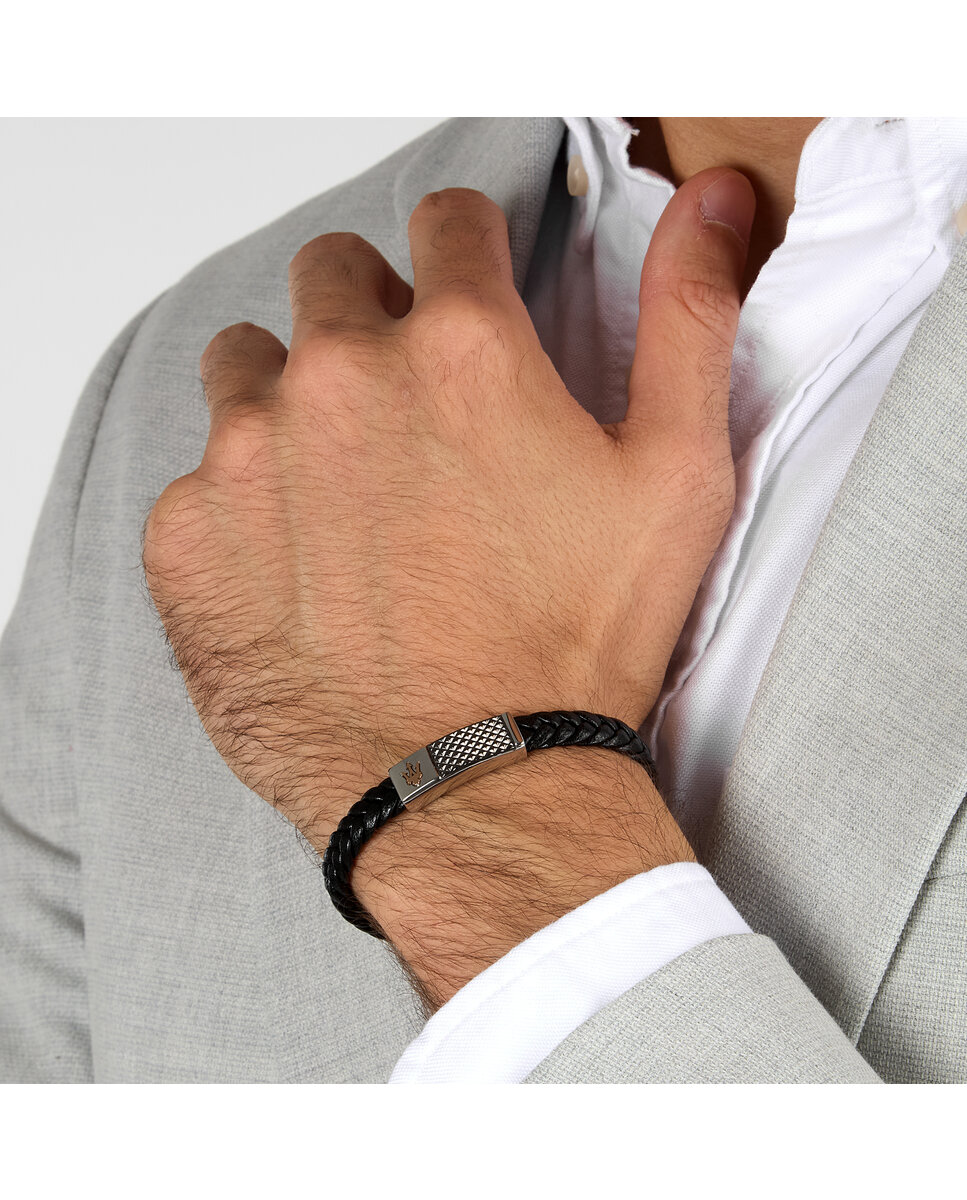 Pulseira Maserati de Aço Prateada Prata-5
