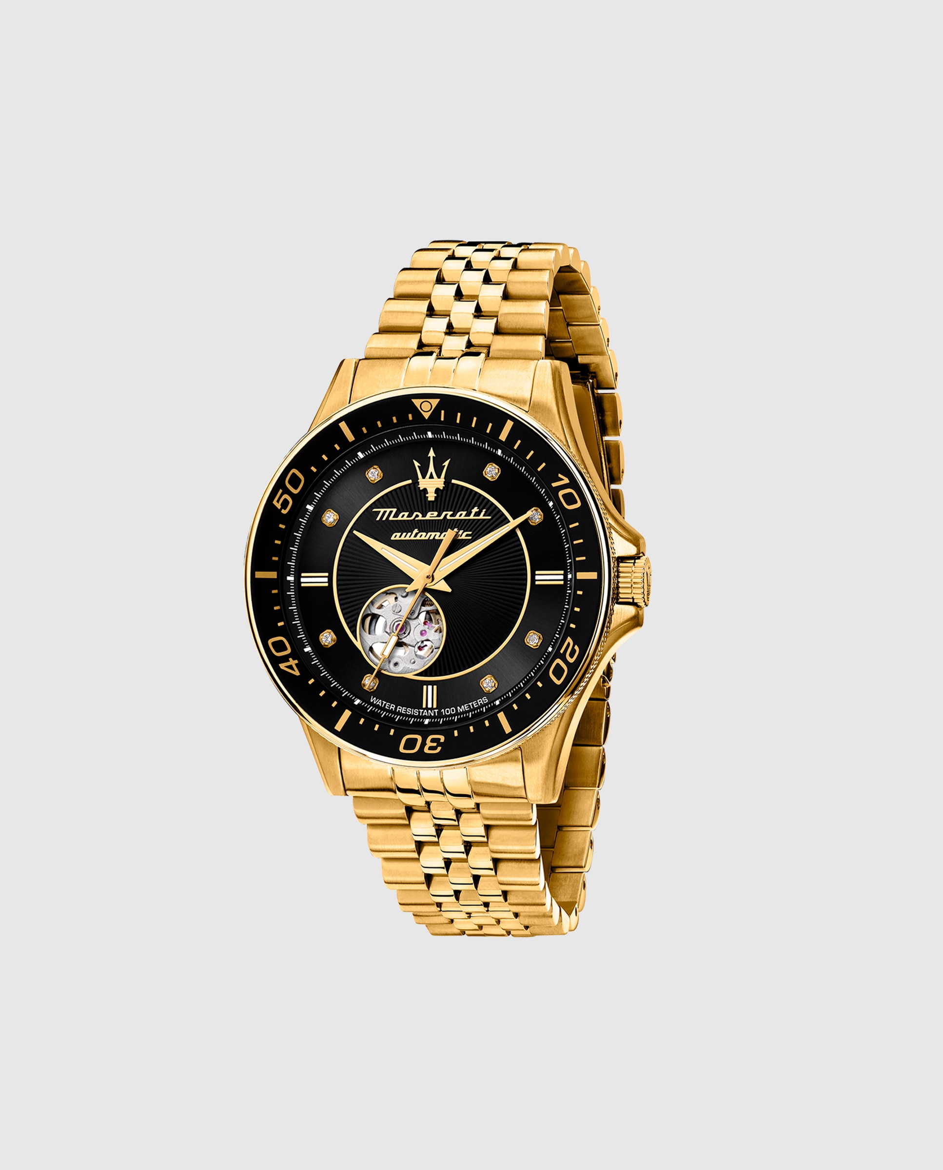 Relógio Sfida R8823140012 Automático de Aço e Bracelete Dourada Ouro-1