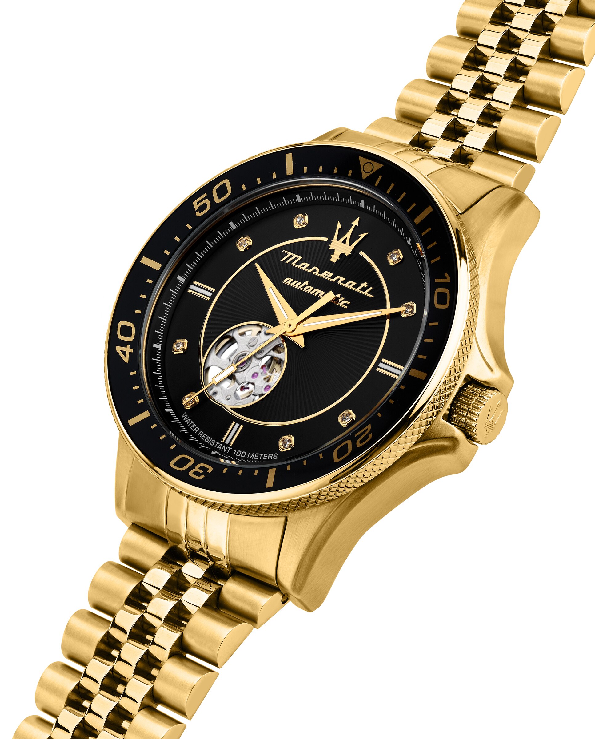 Relógio Sfida R8823140012 Automático de Aço e Bracelete Dourada Ouro-5