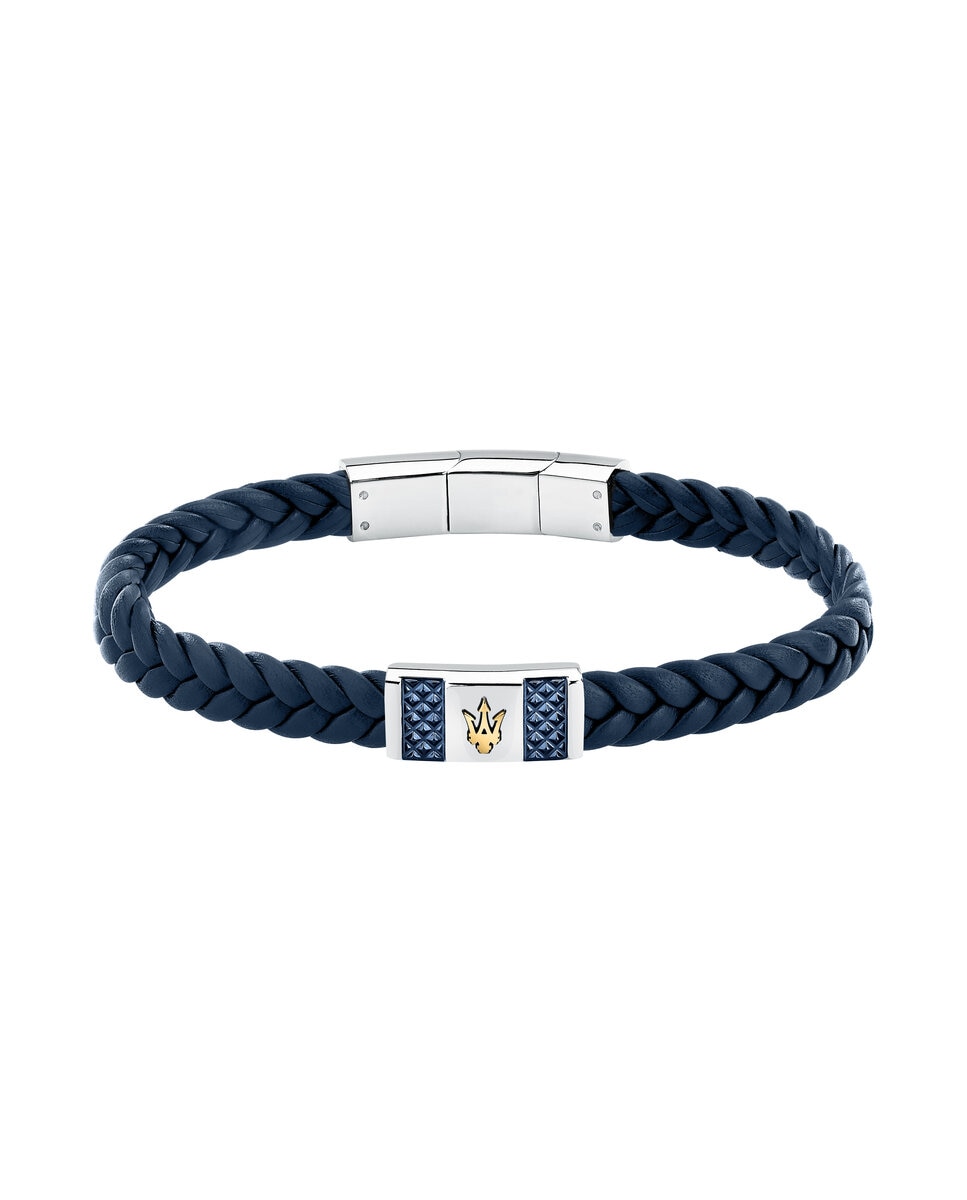 Pulseira Maserati de Aço Prateada Azul-1