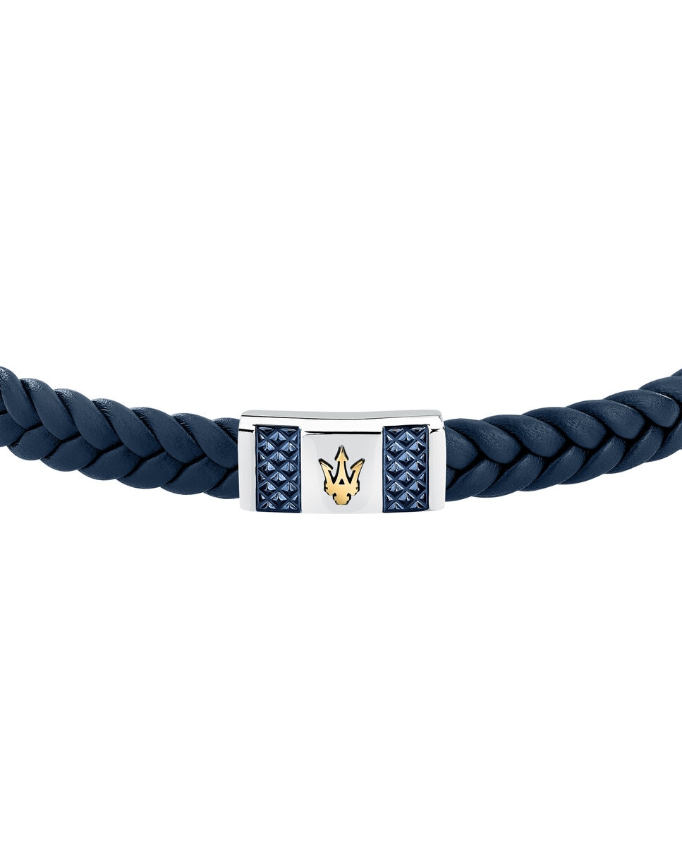 Pulseira Maserati de Aço Prateada Azul-2