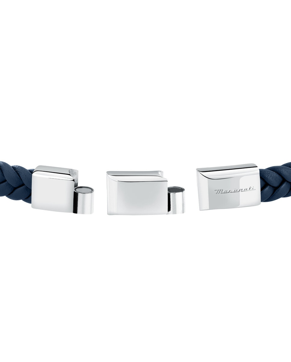 Pulseira Maserati de Aço Prateada Azul-3