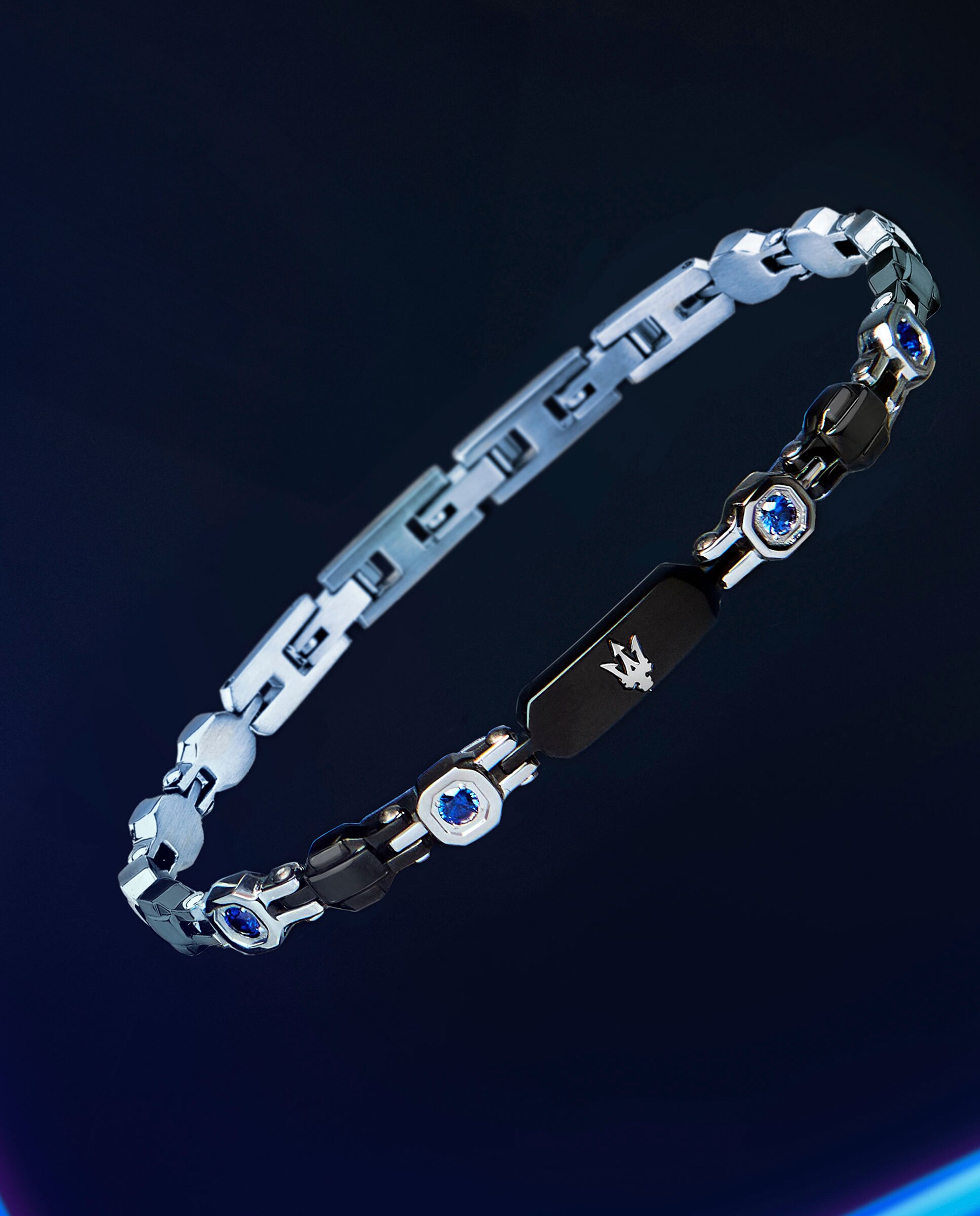 Pulseira Maserati de Aço Prateada Prata-4
