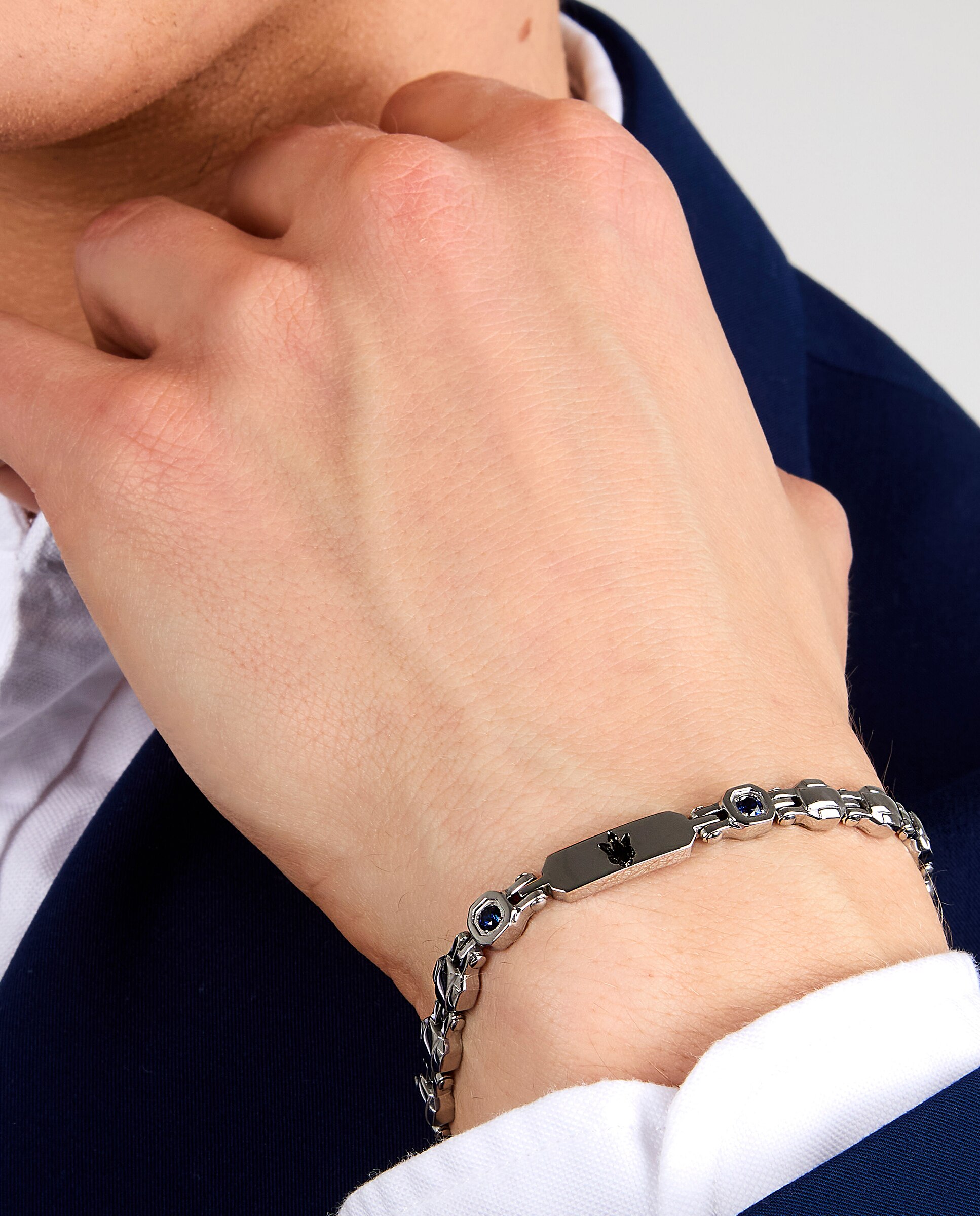 Pulseira Maserati de Aço Prateada Prata-3