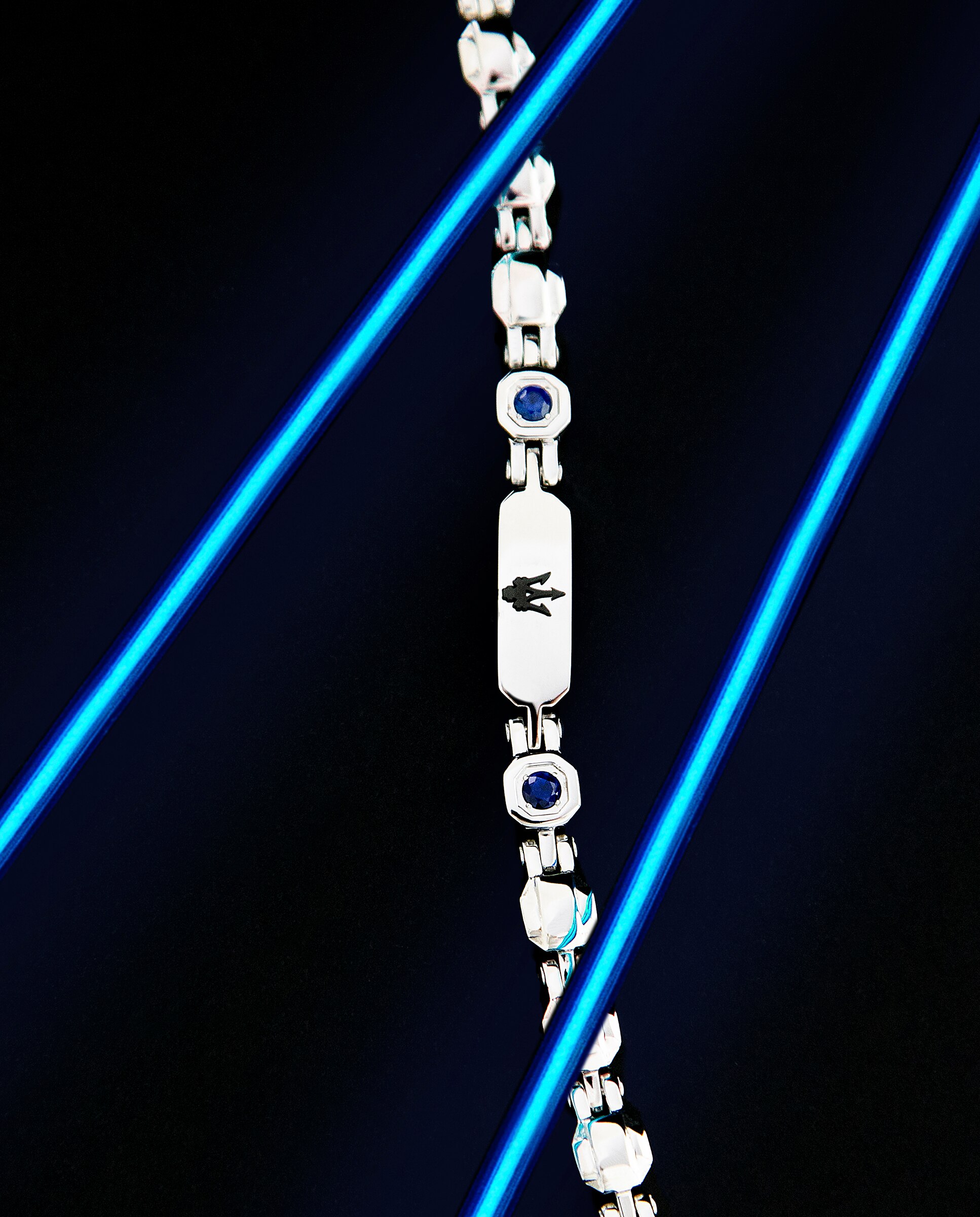 Pulseira Maserati de Aço Prateada Prata-4