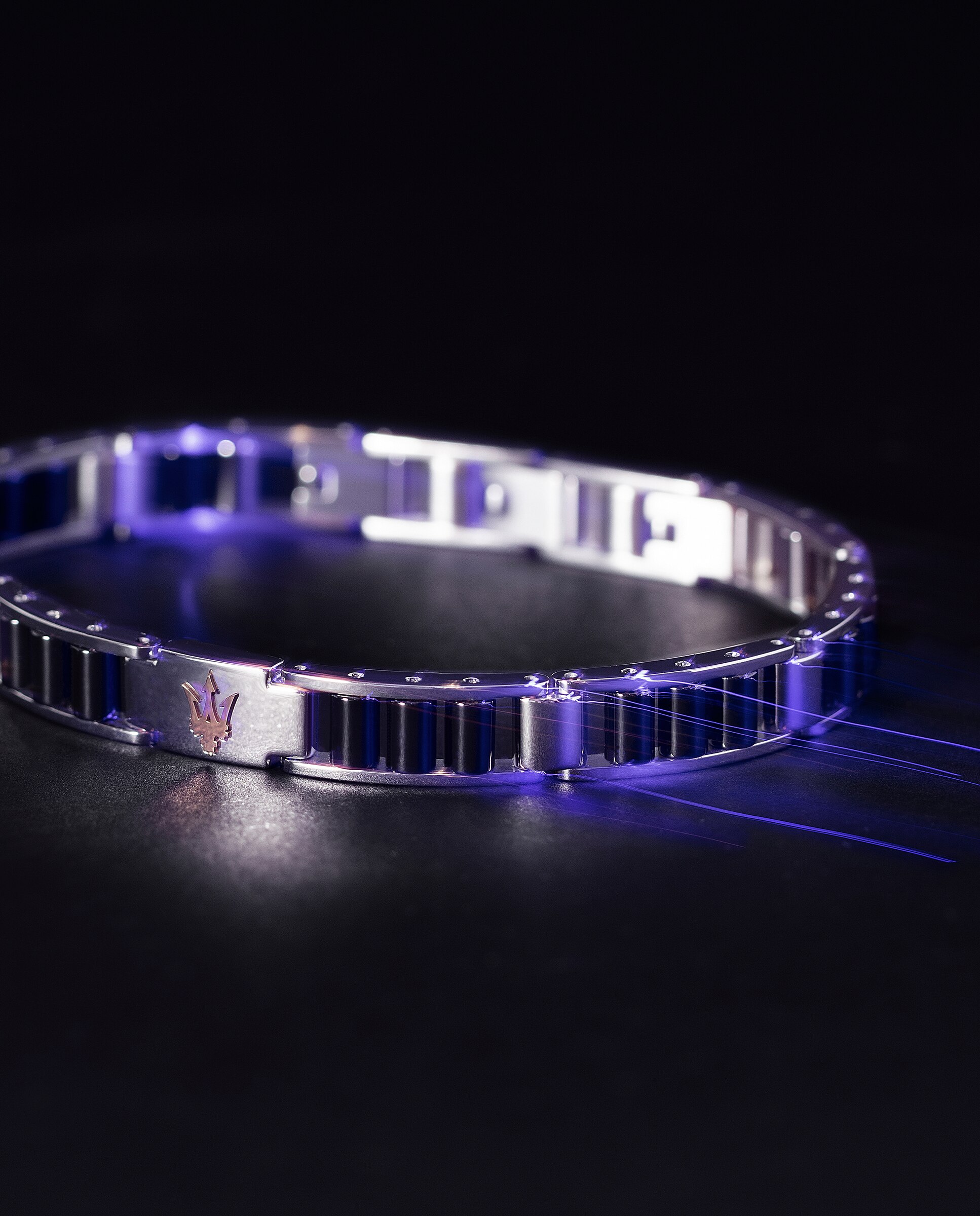 Pulseira Maserati de Aço Prateada Prata-6