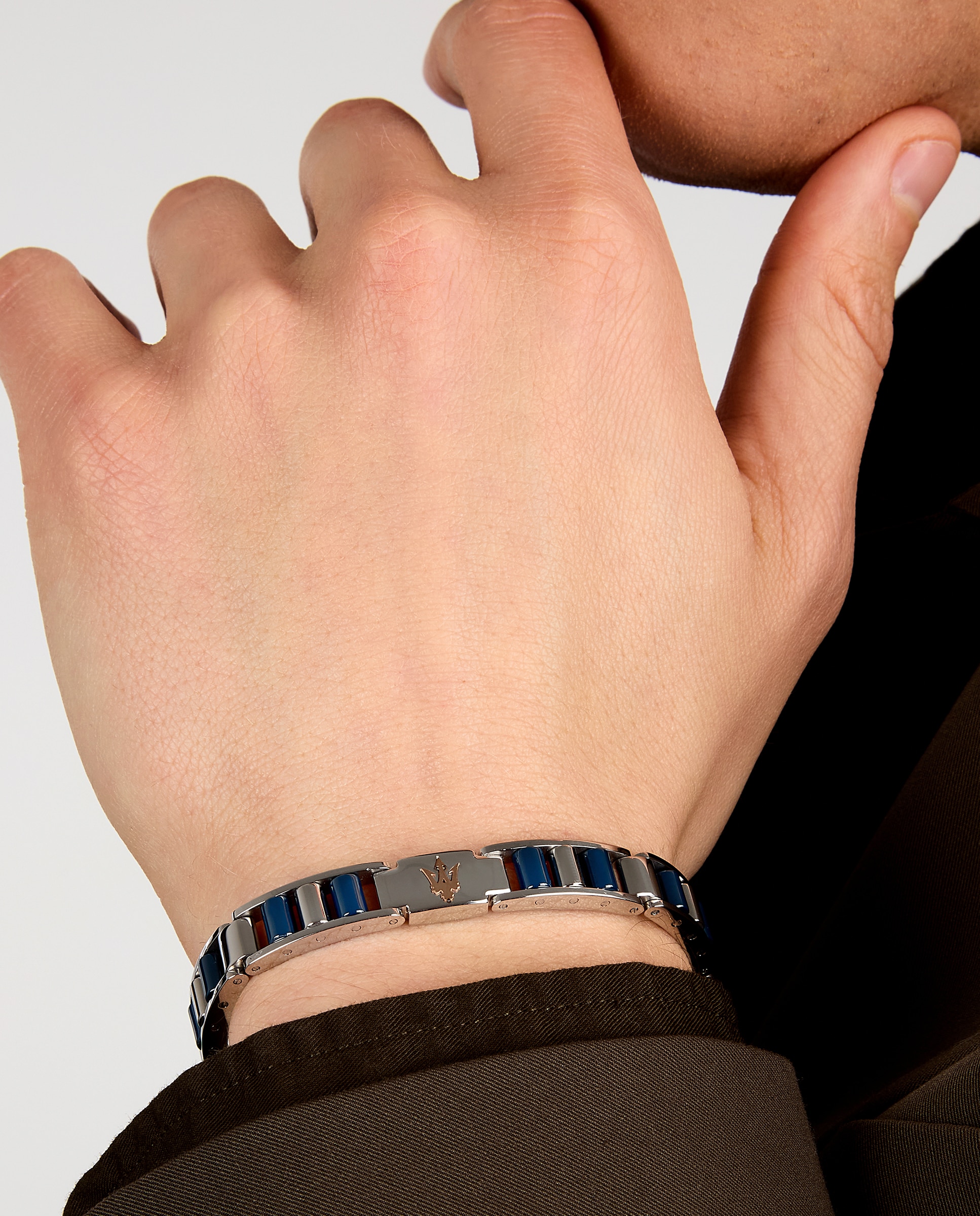 Pulseira Maserati de Aço Prateada Prata-5