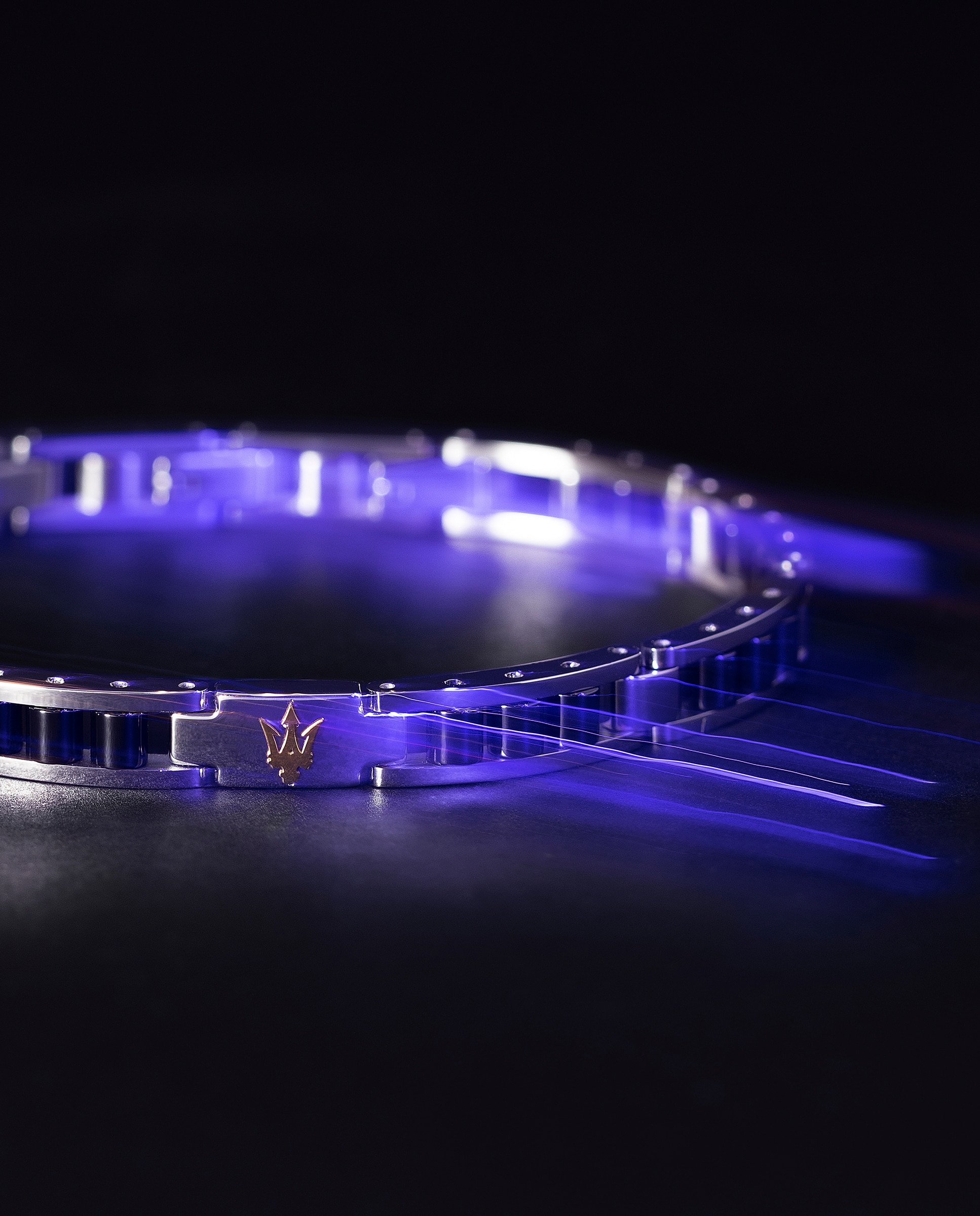 Pulseira Maserati de Aço Prateada Prata-6