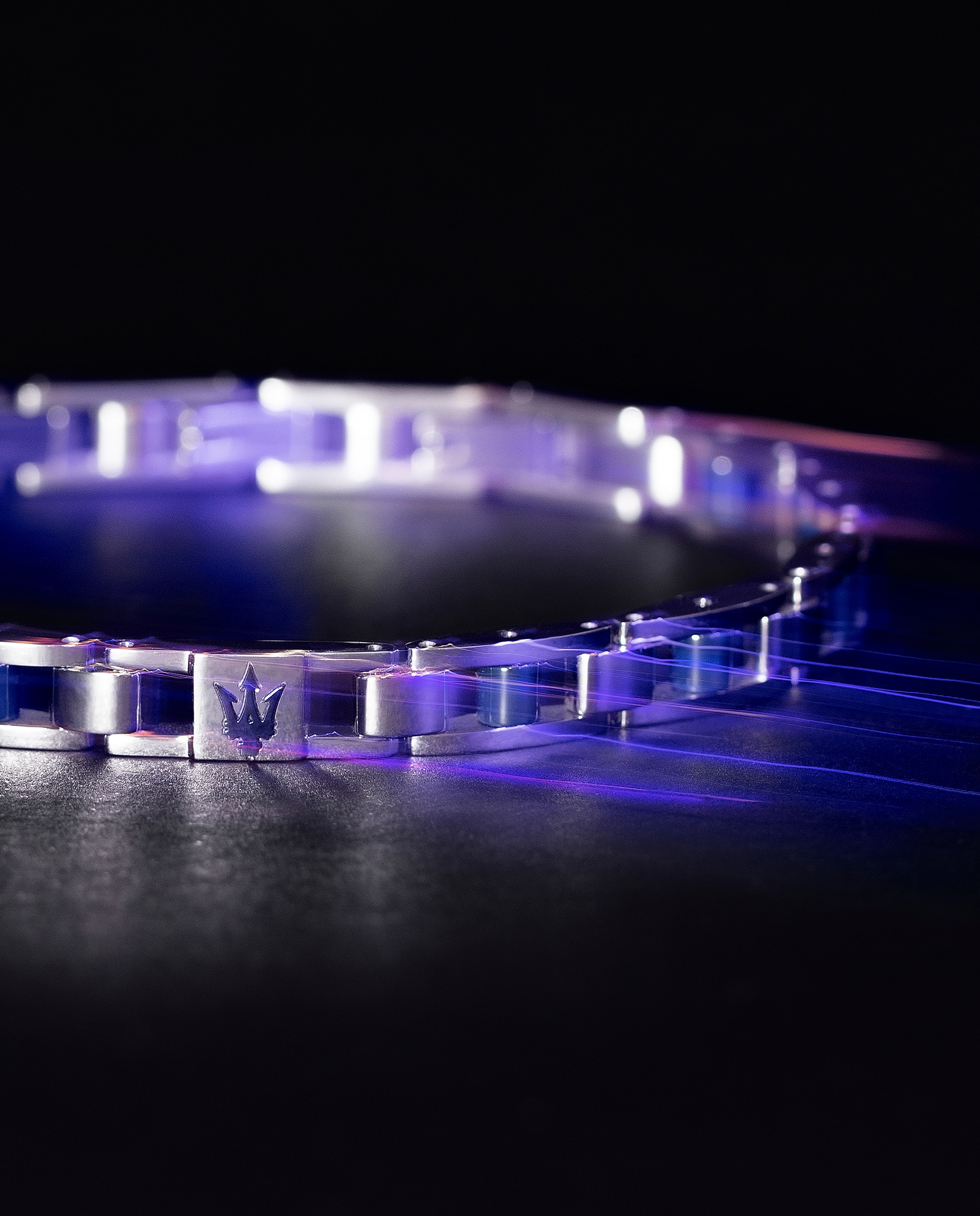 Pulseira Maserati de Aço Prateada Prata-6