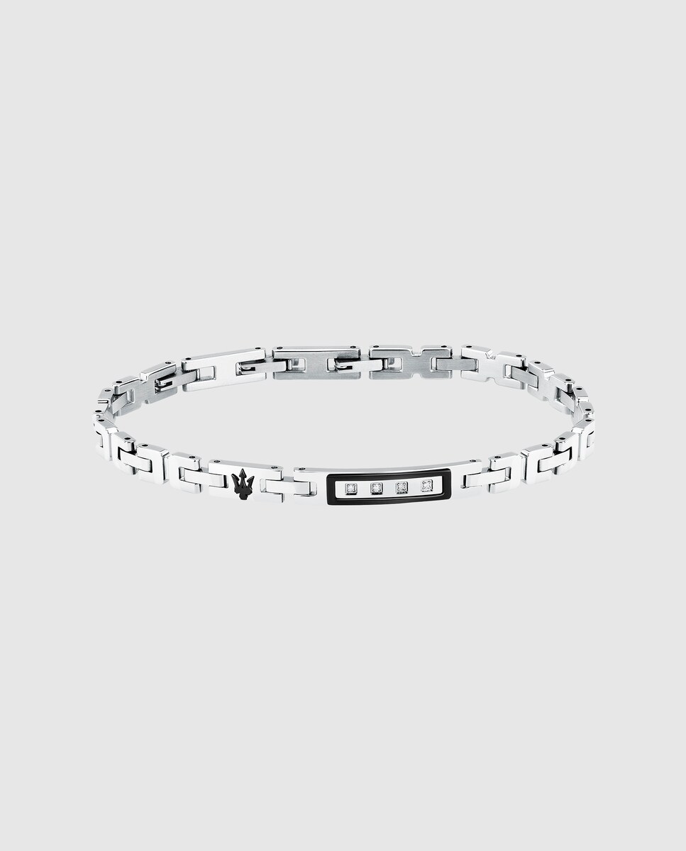 Pulseira Maserati de Aço Prateada Prata-1