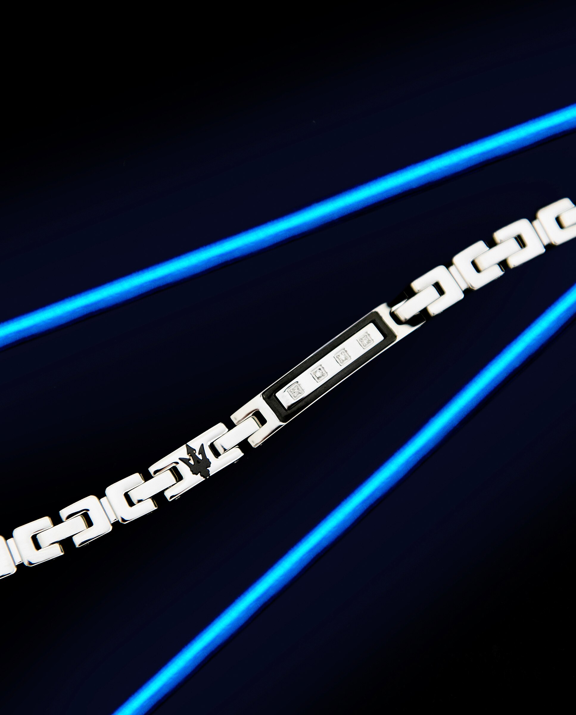 Pulseira Maserati de Aço Prateada Prata-5